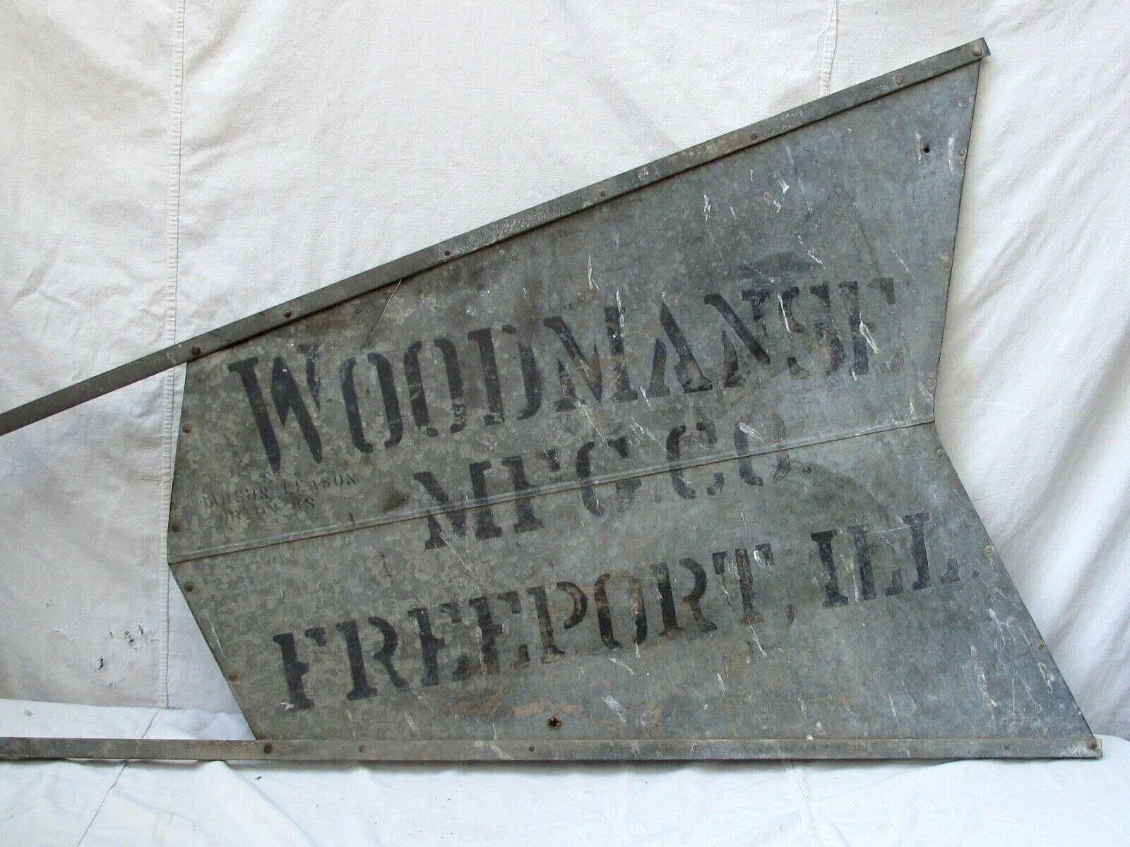 Antique Woodmanse Mfg. Windmill Tail – Freeport, Illinois