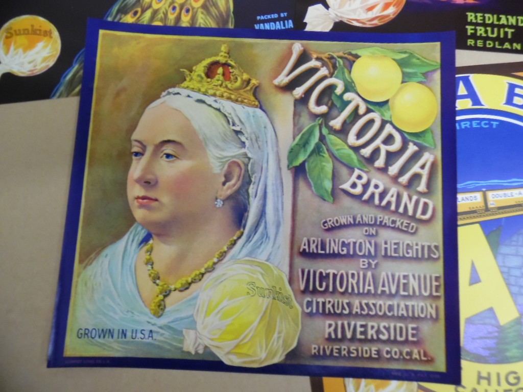 c.1940s California Fruit Crate 5 Label Lot Double A Citrus More Vintage Original