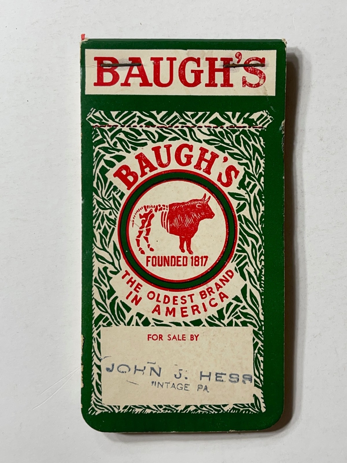 Vintage Original – Baugh&rsquo;s Premium Plant Food & Soil Builder Notepad AD Booklet