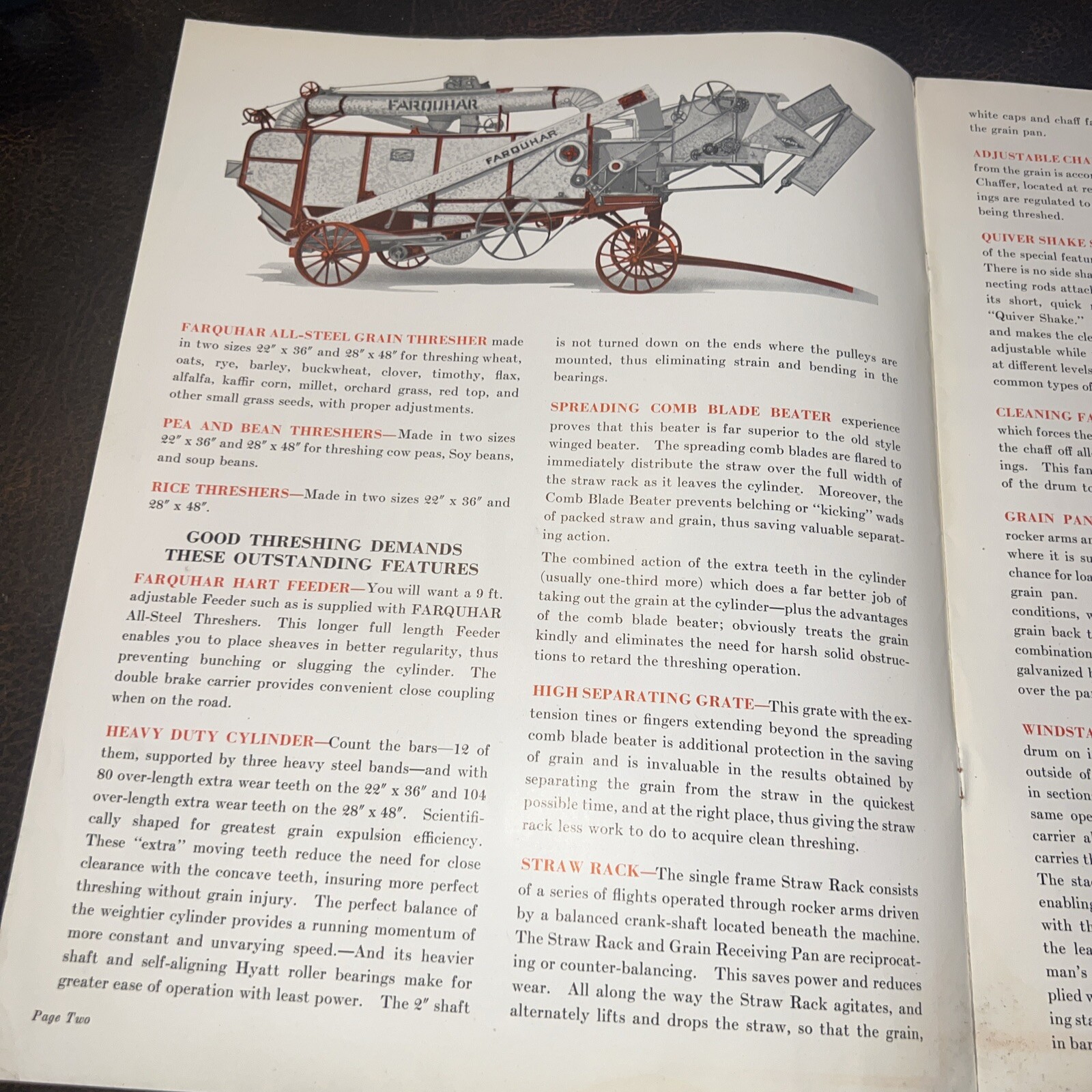 Rare Farquhar Machinery Brochure York, PA All Steel Threshers