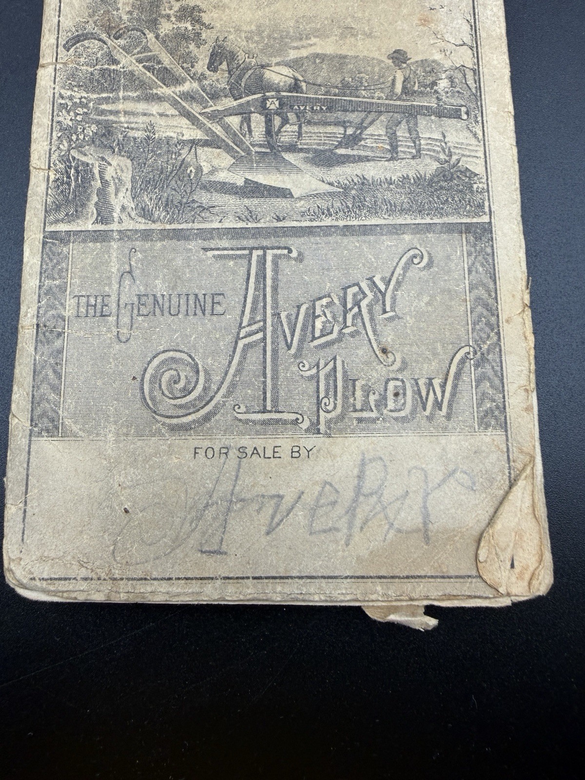 1888 B.F. Avery & Sons Genuine Avery Plow Pocket Calendar Memo Book Farm Ad