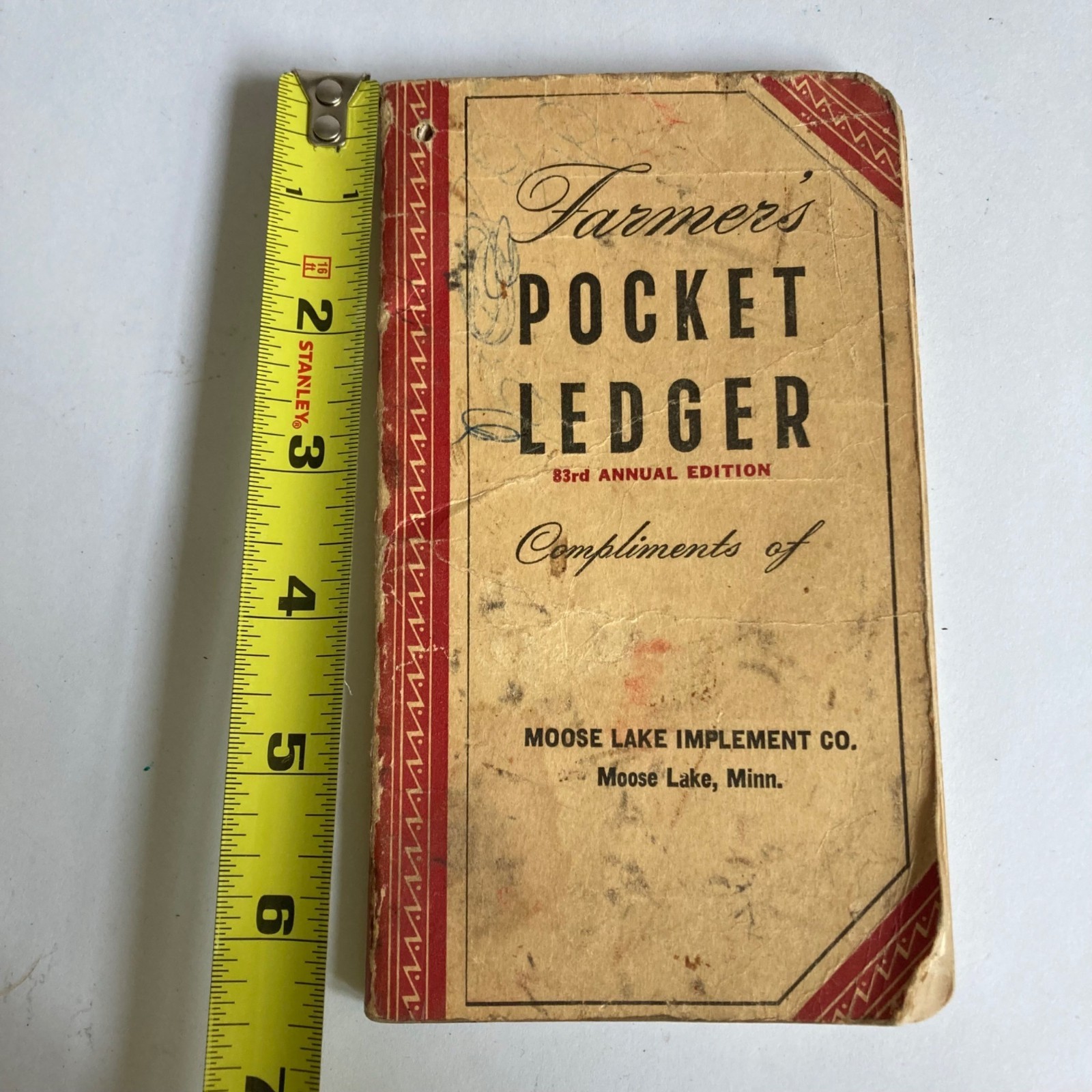 Vintage 1949 Farmer&rsquo;s Pocket Ledger, 1972 Memo Book & REAL Dairy Pencil