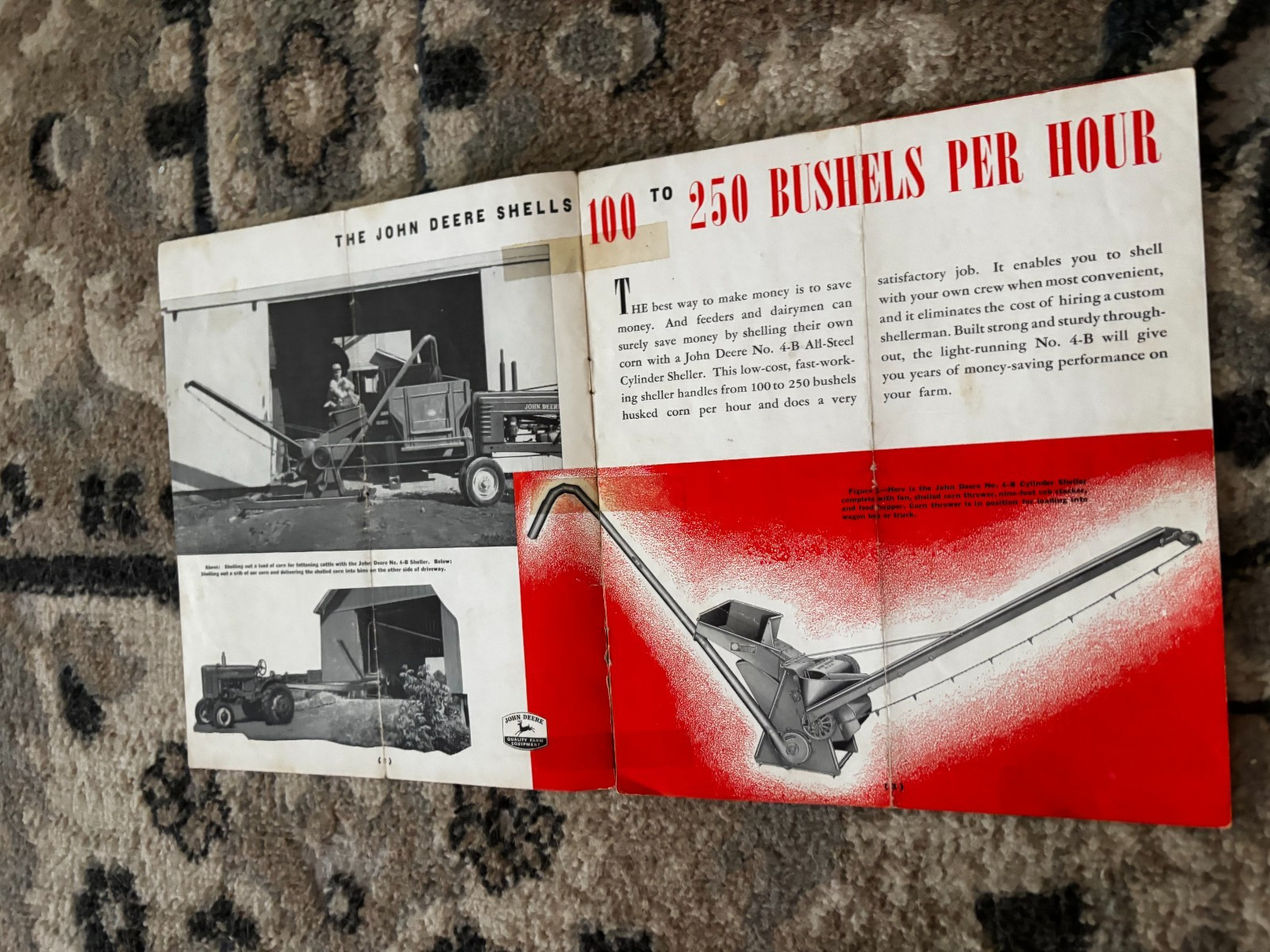 John Deere No. 4-B Cylinder Corn Sheller For 1950 Brochure DCPA26