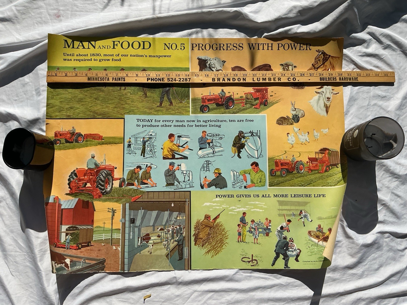 Vintage Education Poster Allis Chalmers 1959 Agriculture