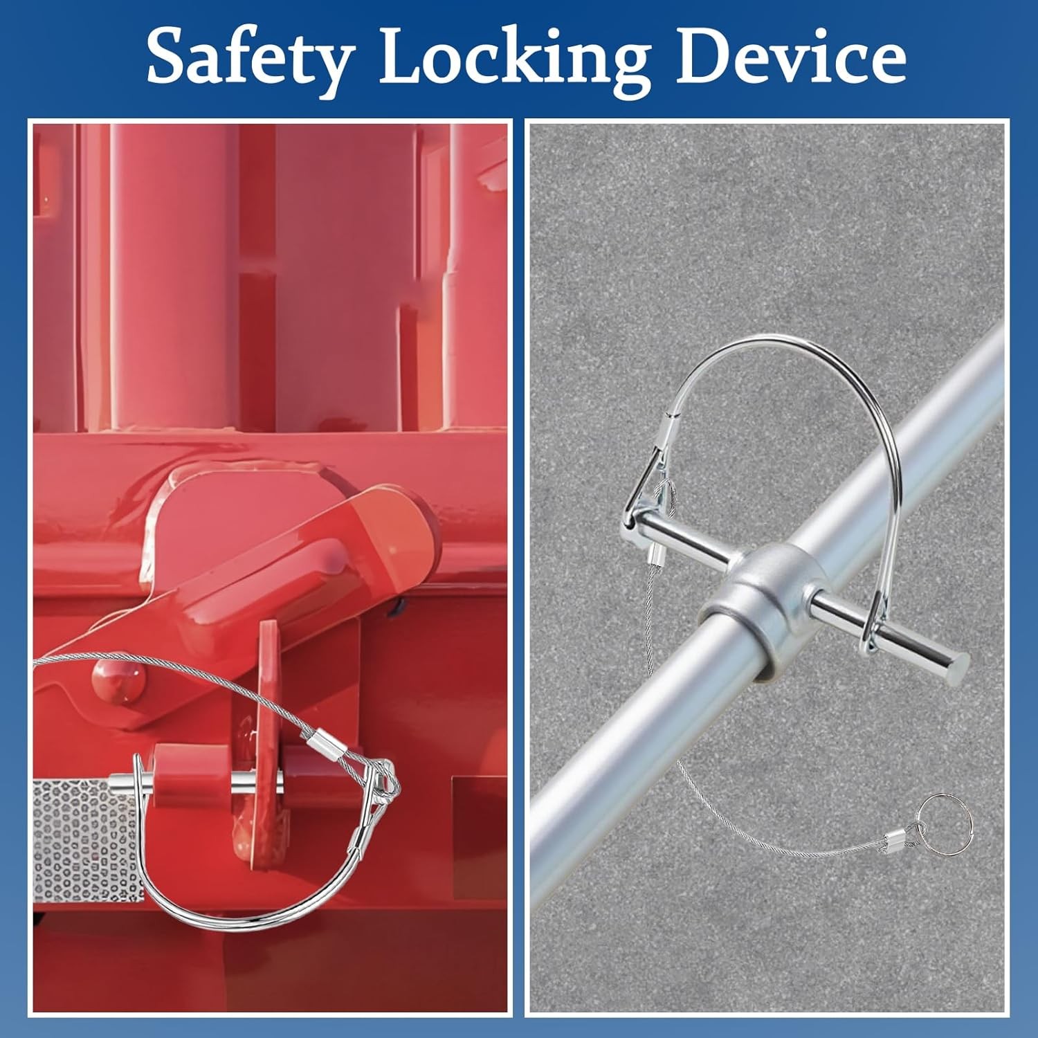 2Pack Locking Pins,Trailer Pin with Anti-Lost Rope Ring,Premium Trailer Hitch Pi