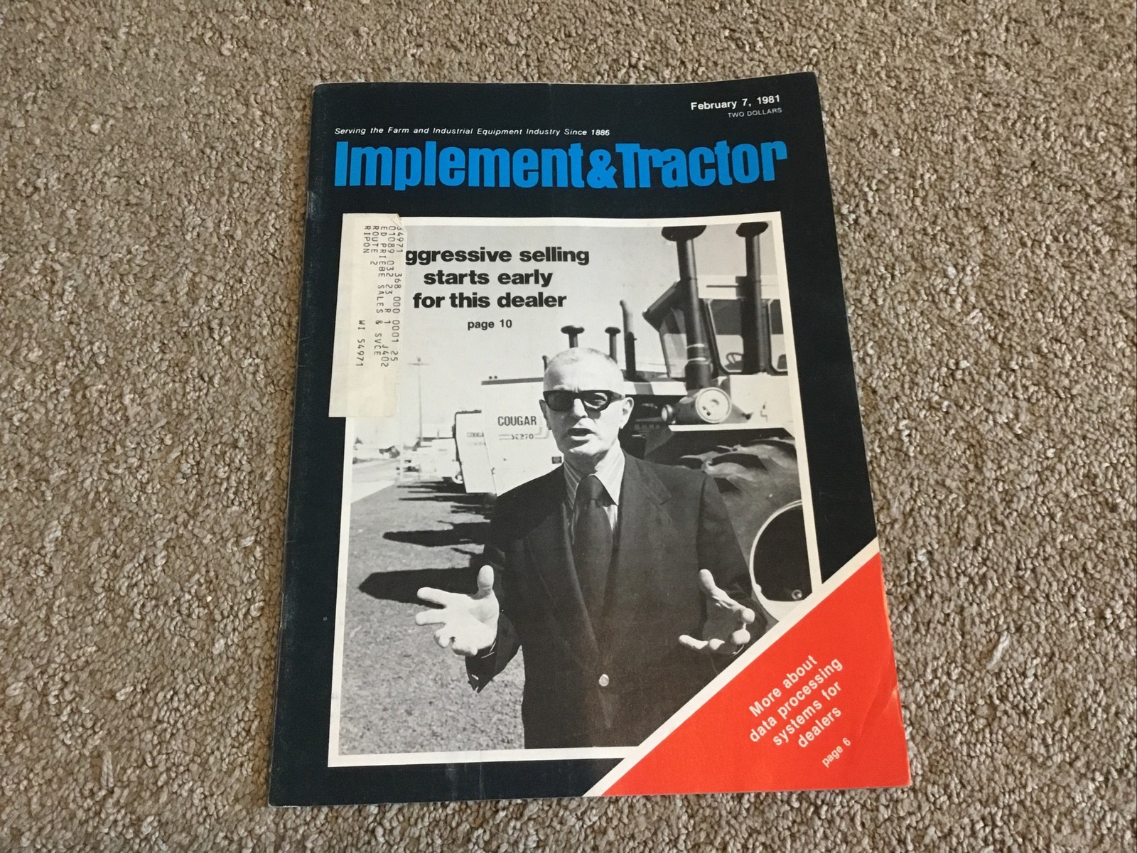 Implement & Tractor Magazine February 7, 1981 Farming Agriculture Vintage Ads J