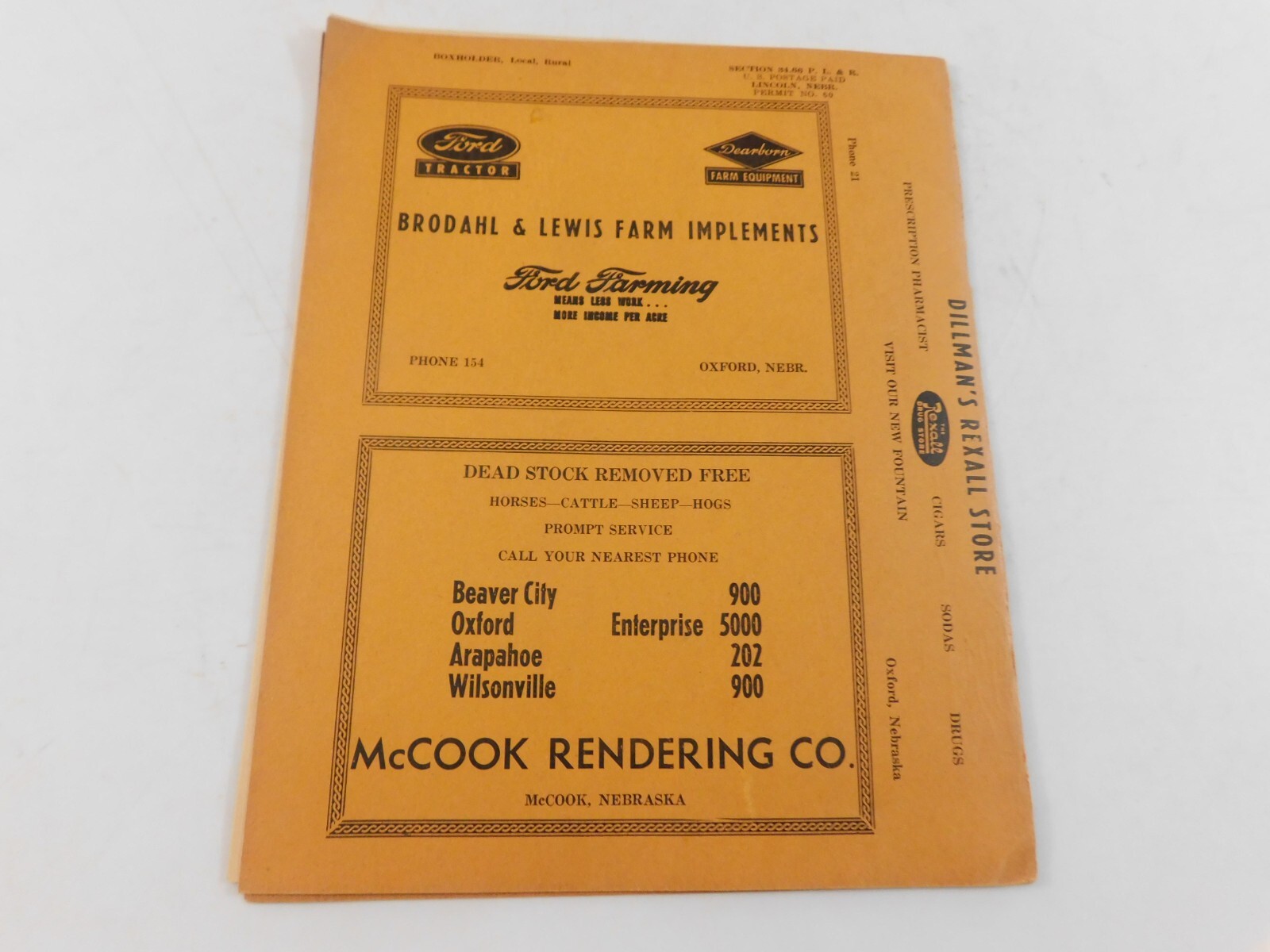 1950 FARM RECORD BOOK UNUSED BREHM PUBLISHING CO NEB WYO COLORADO S. DAKOTA RARE