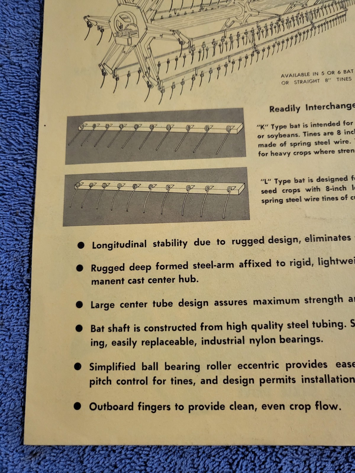JE LOVE Vintage 1969 Brochure Flexible Floating Cutter Bar Harvesting Equipment