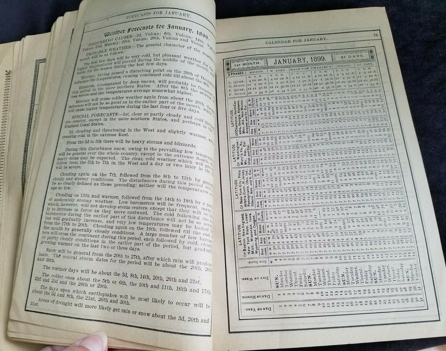 1899 Practical Farmer&rsquo;s Year Book & Almanac Farmer Co Philadelphia Vol 1 No. 1