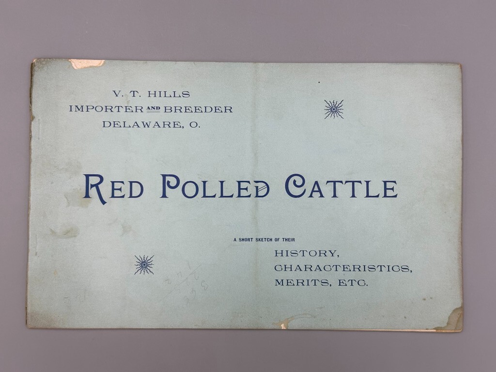 1892 RED POLLED CATTLE Farm Advertising Illustrated HERD BOOK Delaware Ohio