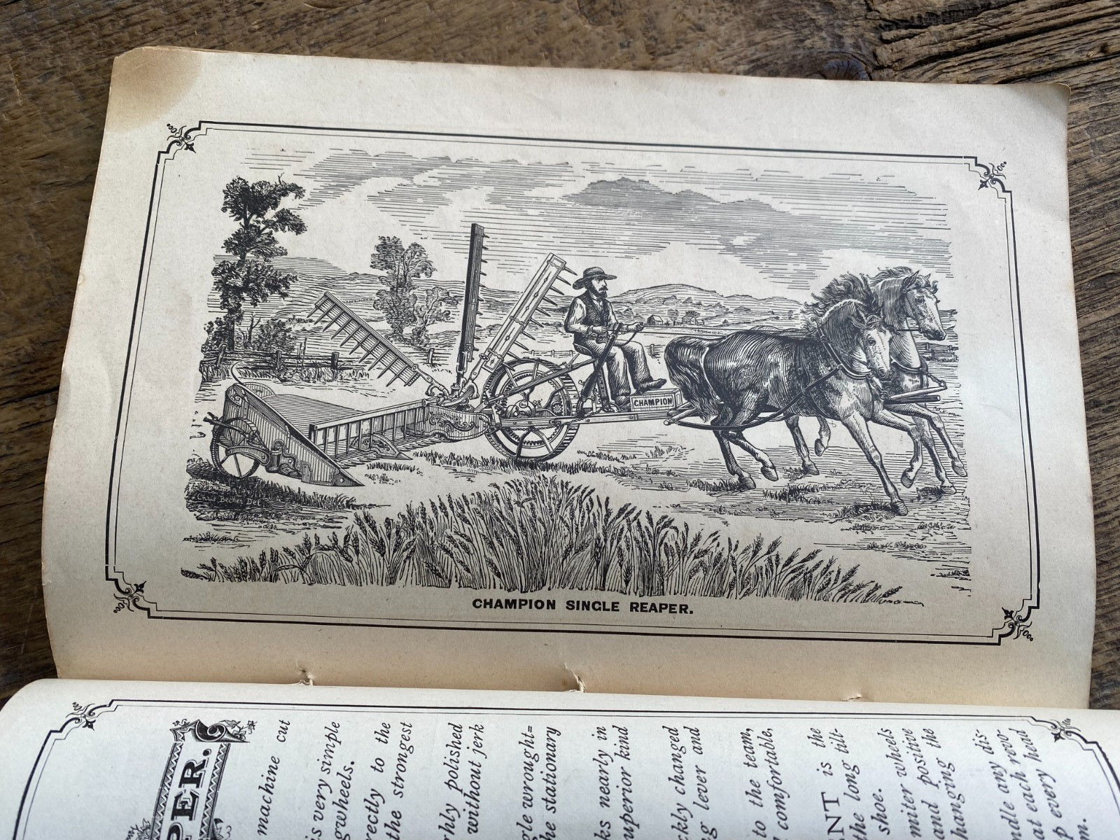 ORIGINAL CHAMPION HORSE DRAWN HARVESTING MACHINES HANDBOOK FOR FARMERS 1882