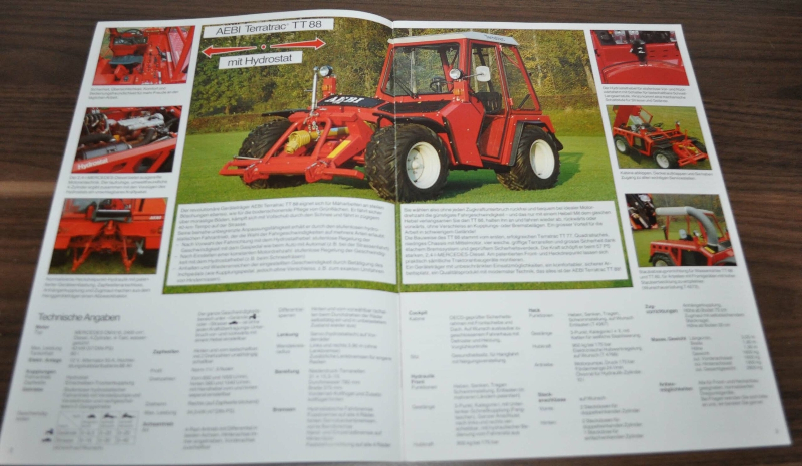 Aebi Terratrac Geratetrager Truck Agro Tractor Municipal Brochure Prospekt