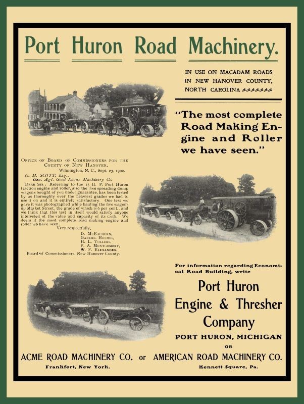 1903 Port Huron Threshing, Road Machine NEW Metal Sign: 12×16&Prime; Ships Free