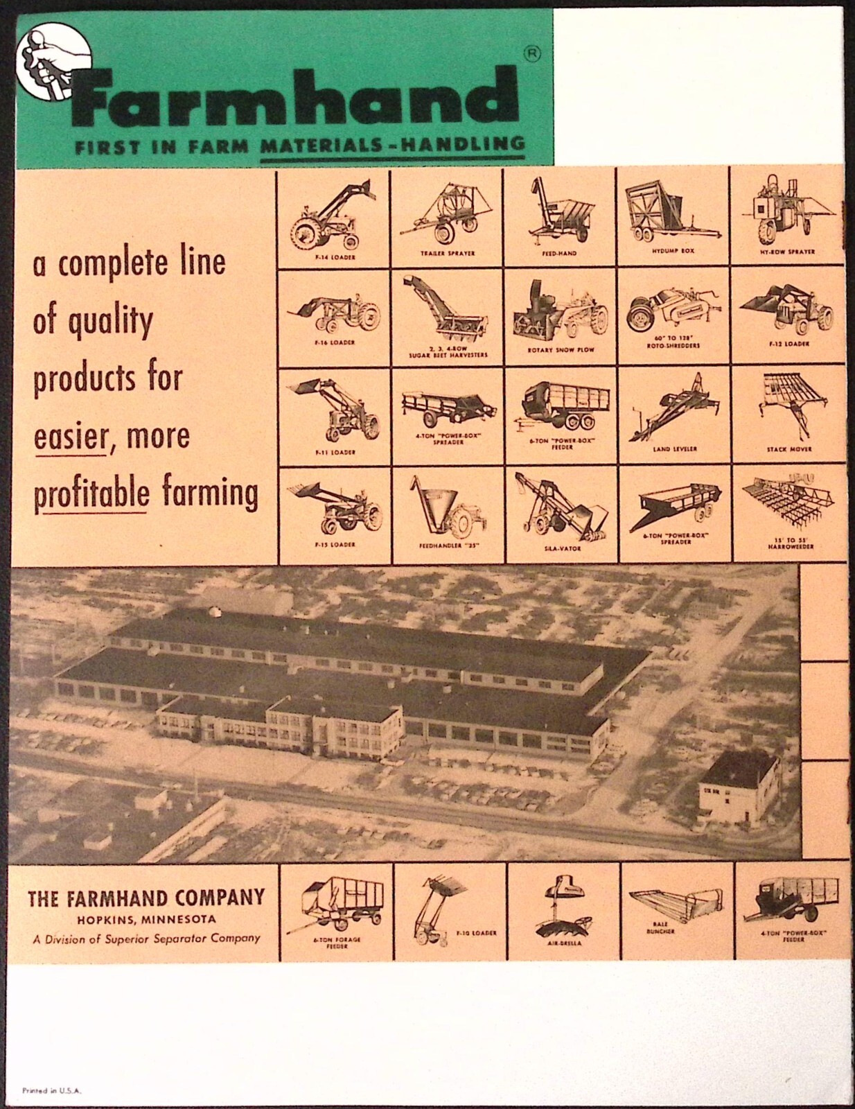 1952 Farmhand Kromer Power Sprayers Brochure Farmhand Company MN