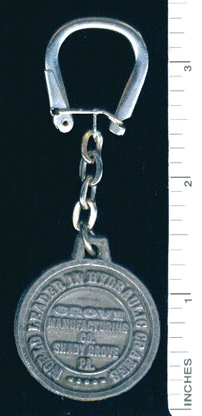 Vintage Grove Manufacturing Cranes Shady Grove PA Key Chain