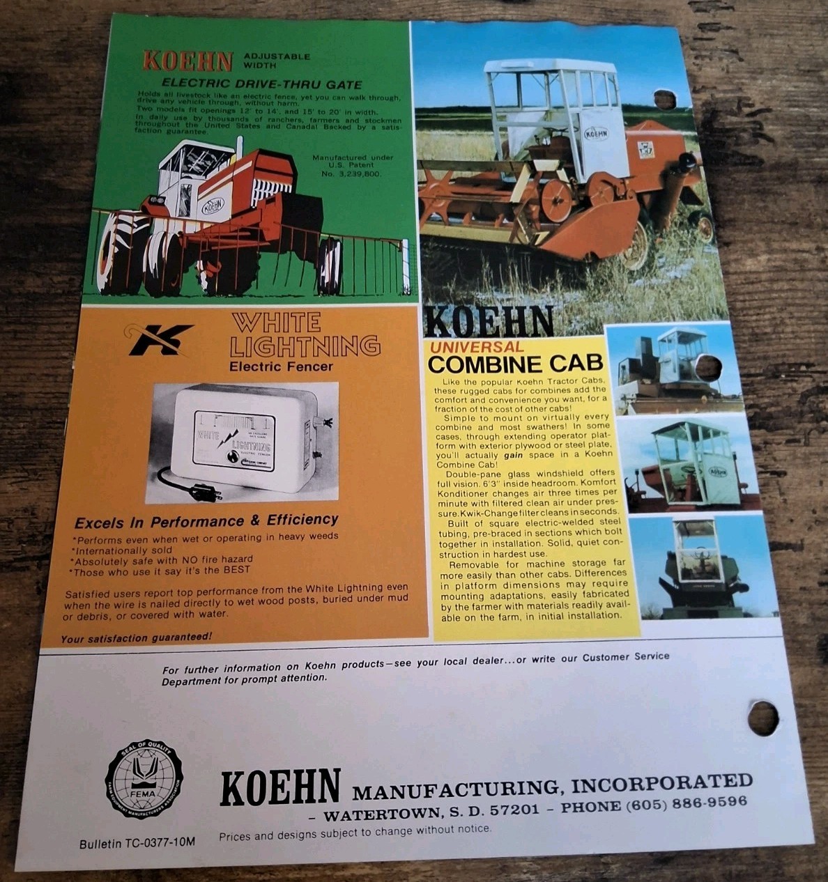 Koehn Products For Farm And Business Brochure And Price List