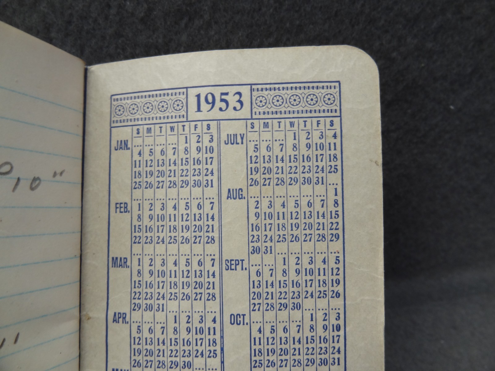 The 1953 Robertson Crop & Memo Book Mini Pamphlet Chemical Corp VA NC Notes