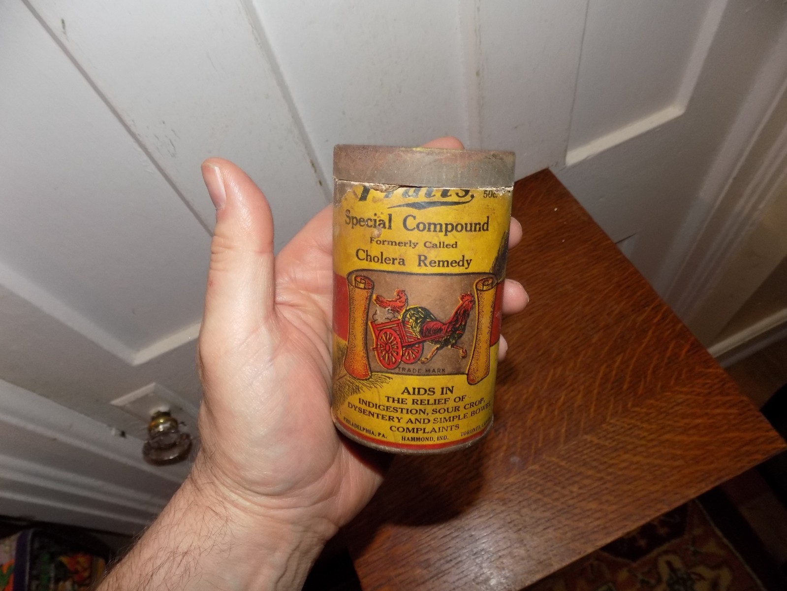 Vintage Pratt’s Special Compound Cholera Remedy Opened Package