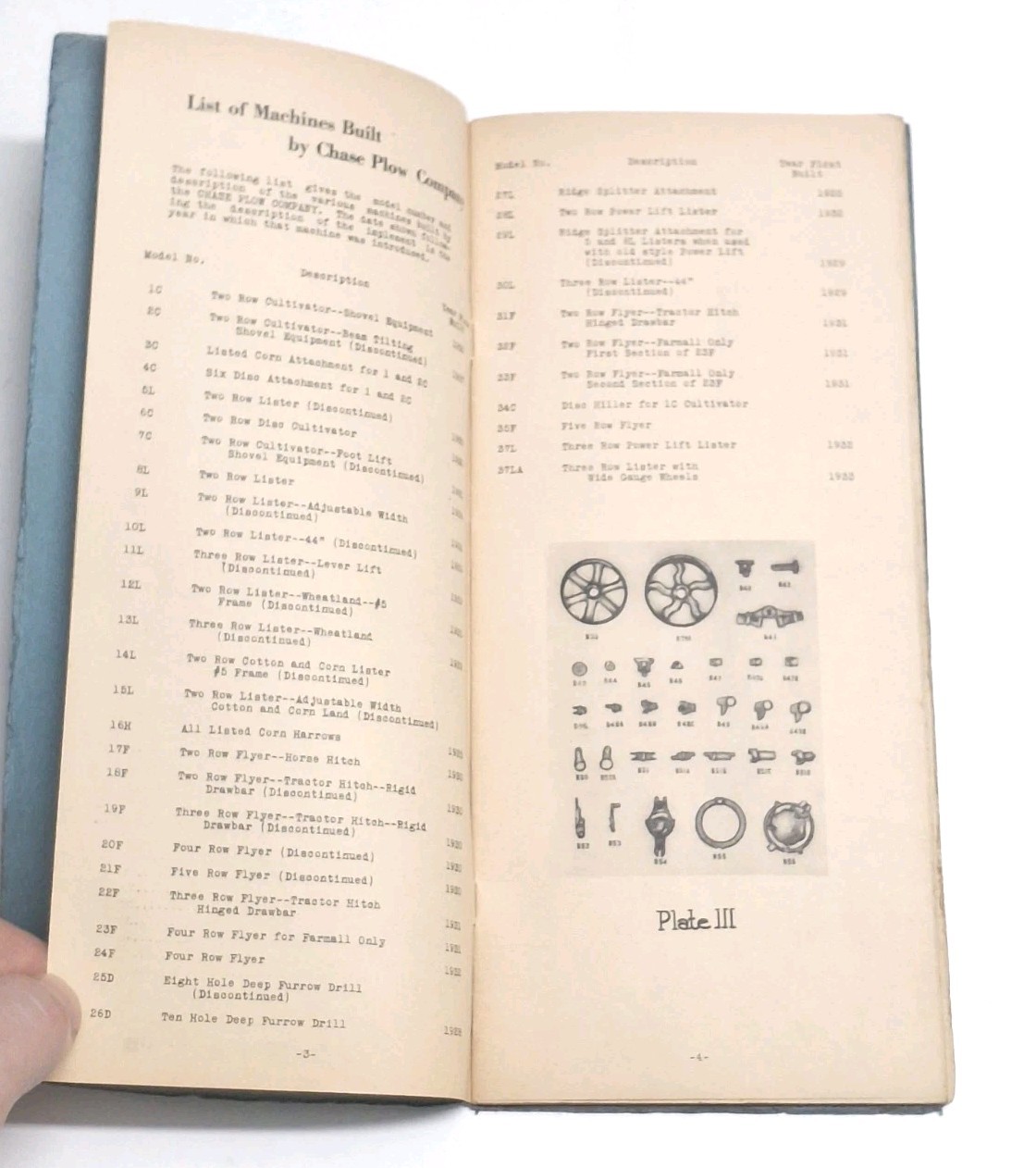 Chase General Repair List Plow Company Lincoln Nebraska Farm Booklet 1935