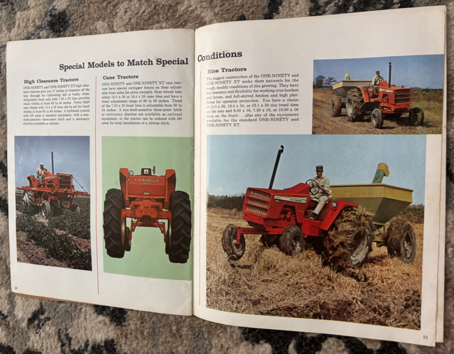 Allis Chalmers 190 190XT Tractor For 1966 Brochure DCPA26