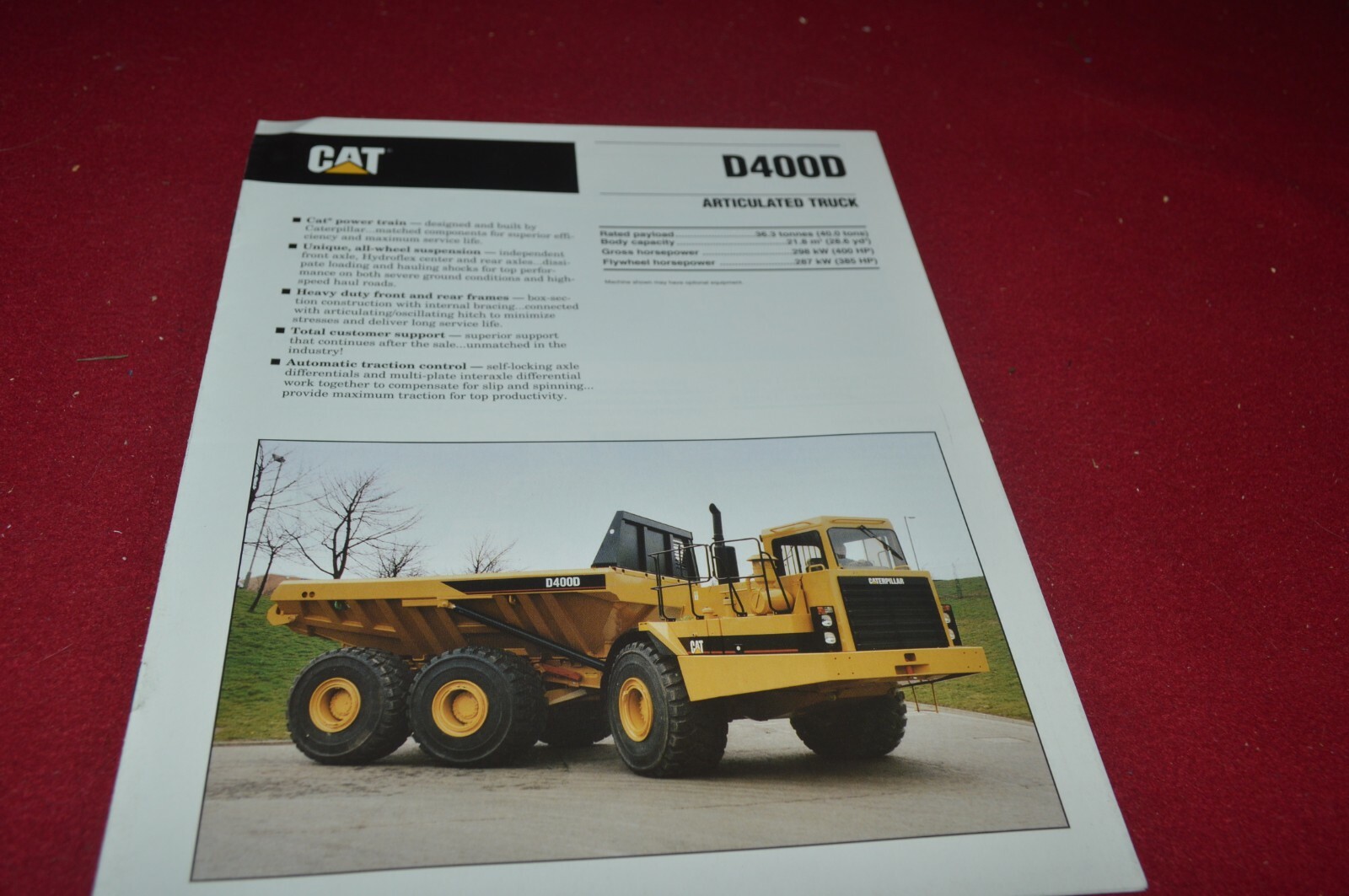 Caterpillar D400D Articulated Dump Truck Brochure DCPA14