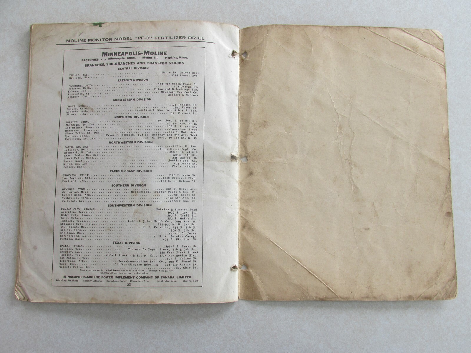 MBF56 Farm Manual MM Minneapolis Moline monitor fertilizer dril operators maint