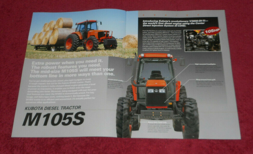 2004 Kubota M105S Diesel Tractor Agricultural Machinery Advertising Brochure