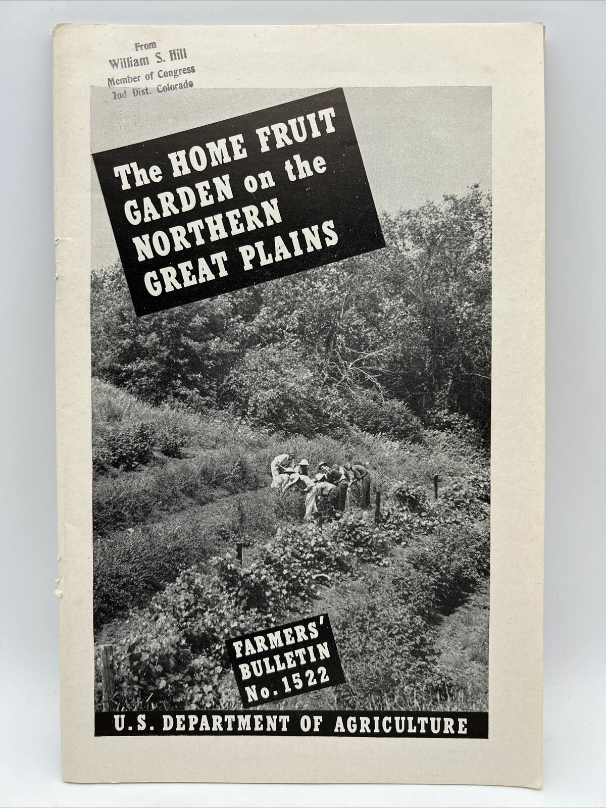 1950 HOME FRUIT GARDEN NORTHERN GREAT PLAINS USDA Farmers Bulletin No. 1522 USDA