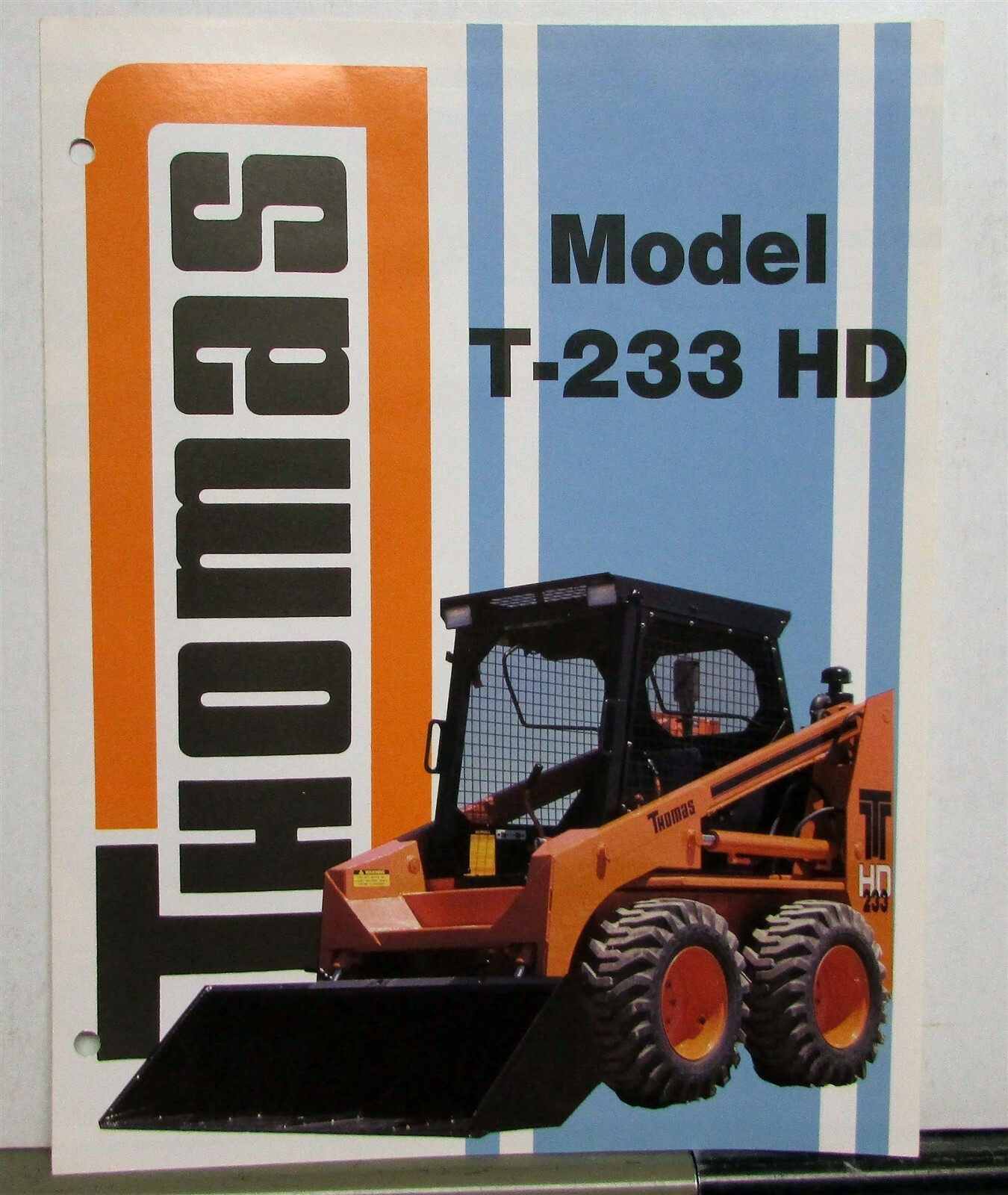 1989 Thomas T-233 Specifications Construction Sales Folder