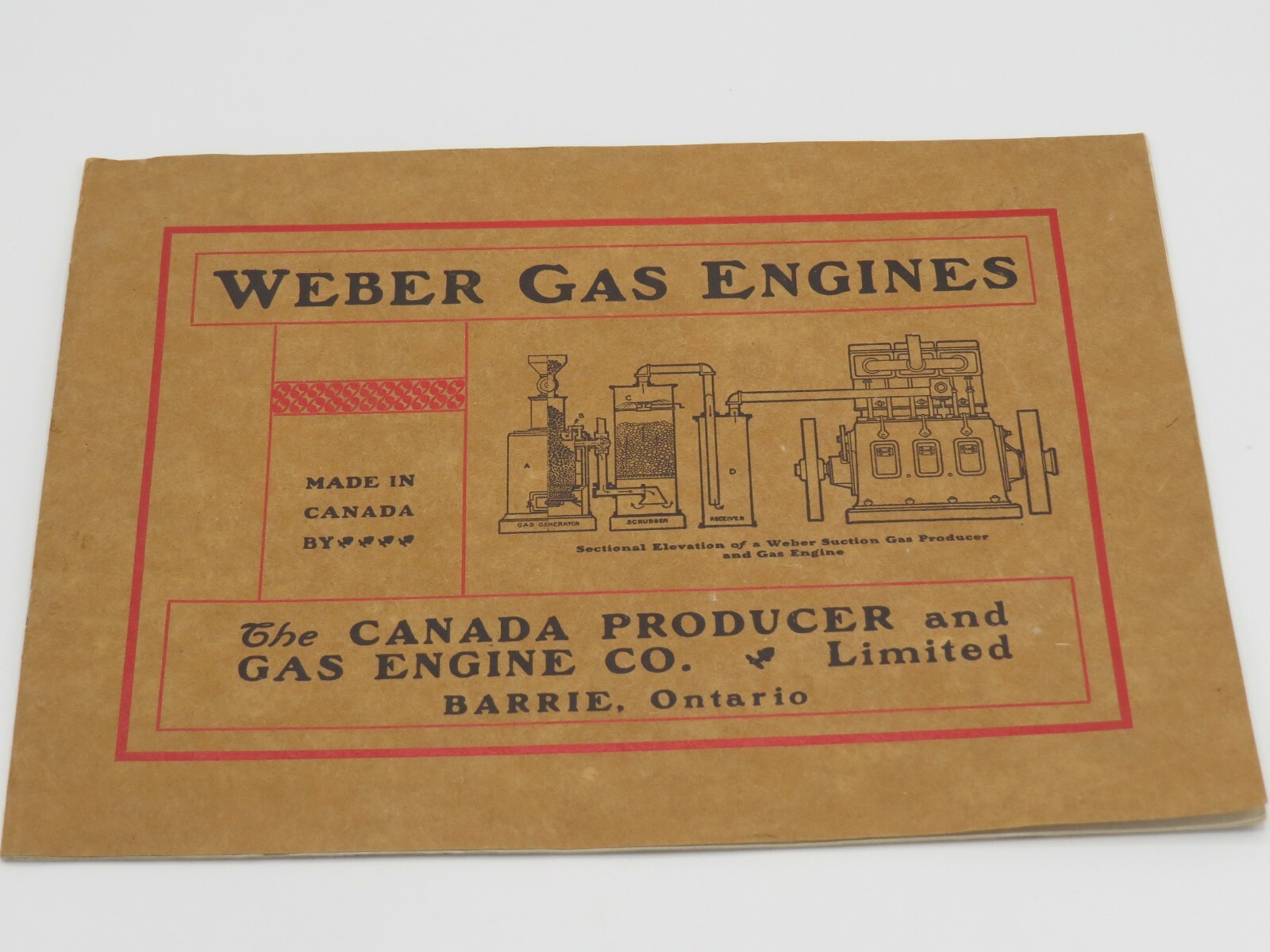 Vintage WEBER Gas Engines Canada Heavy Hit Miss Engine CATALOG brochure HUGE