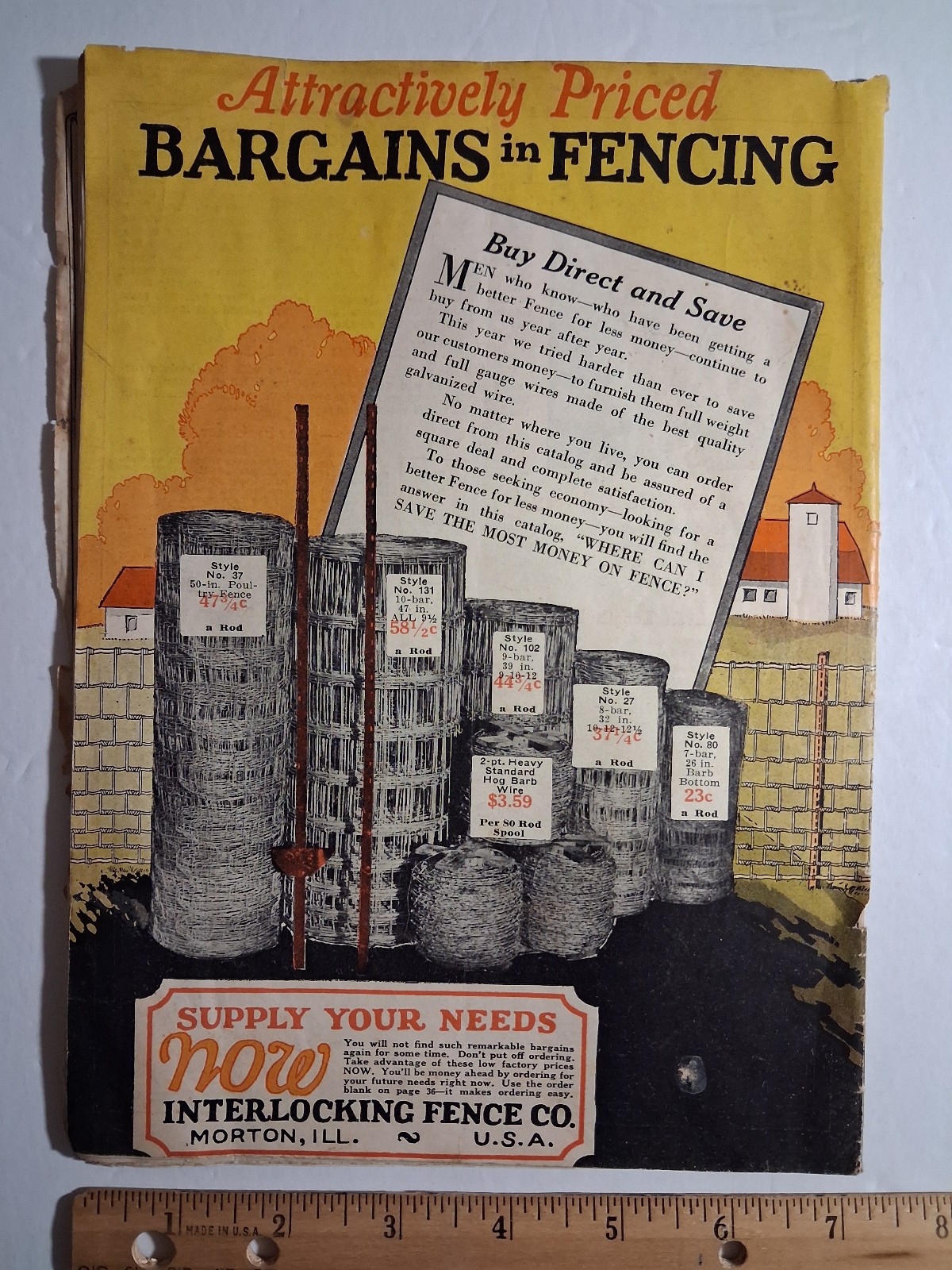 Interlocking Fence Co. Catalog, Better Fences Factory Prices, 1925