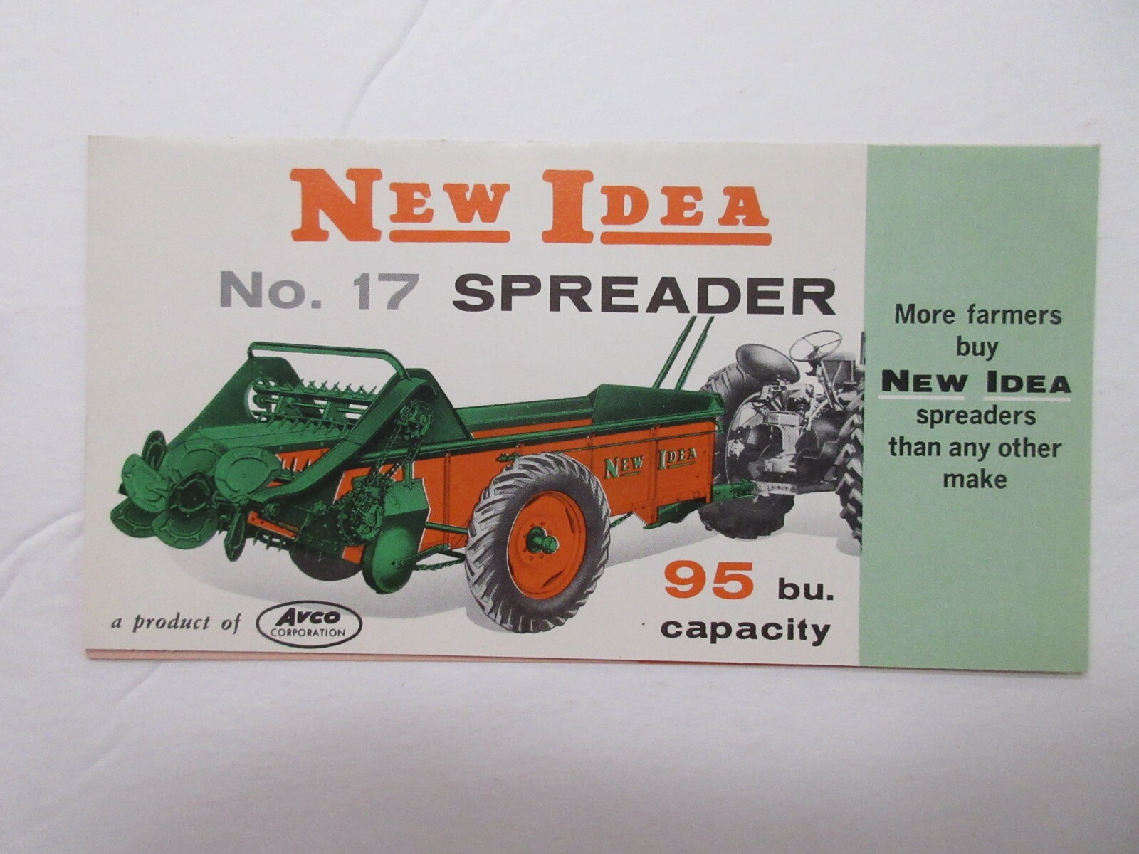 Very Nice New Idea #17 Spreader Pocket Brochure Sales Brochure 1959 4 Page