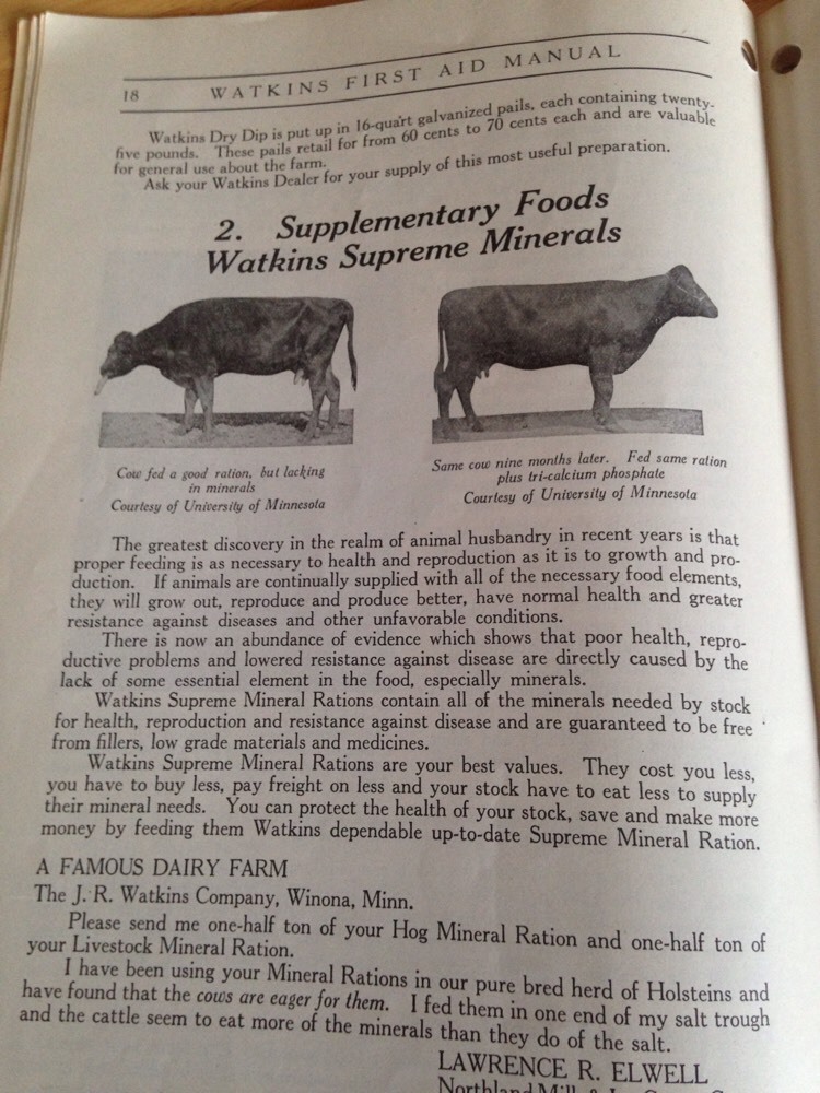 Vintage J Watkins First Aide Manual 1927 For Saving Livestock Losses