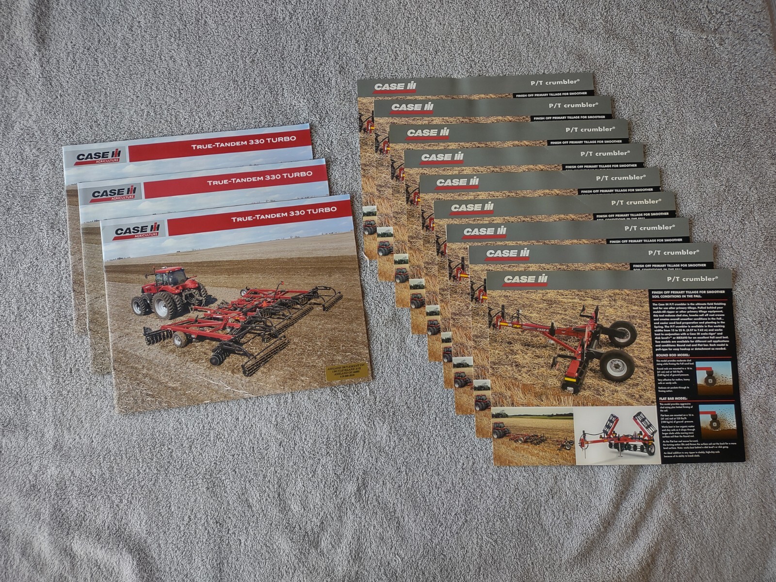 Case IH P/T Crumbler True-Tandem 330 Turbo Sales Brochures. Lot Of 12. 2004,2008