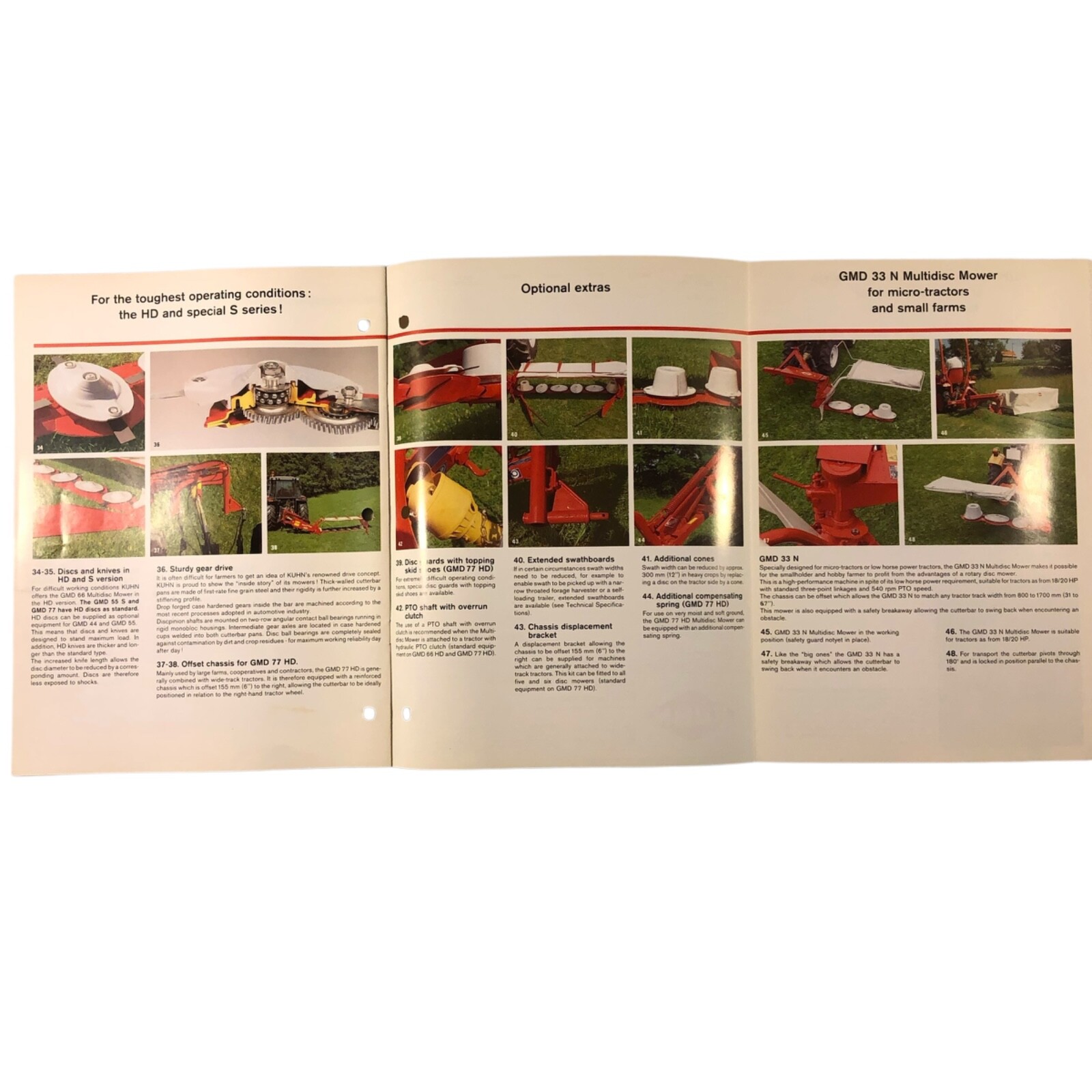Kuhn GMD Multidisc Mowers Dealer Sales Advertising Brochure