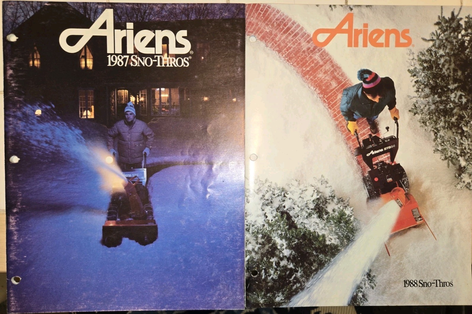 1987 1988 ARIENS DEALERSHIP ADVERTISING BROCHURES SNO-THROS