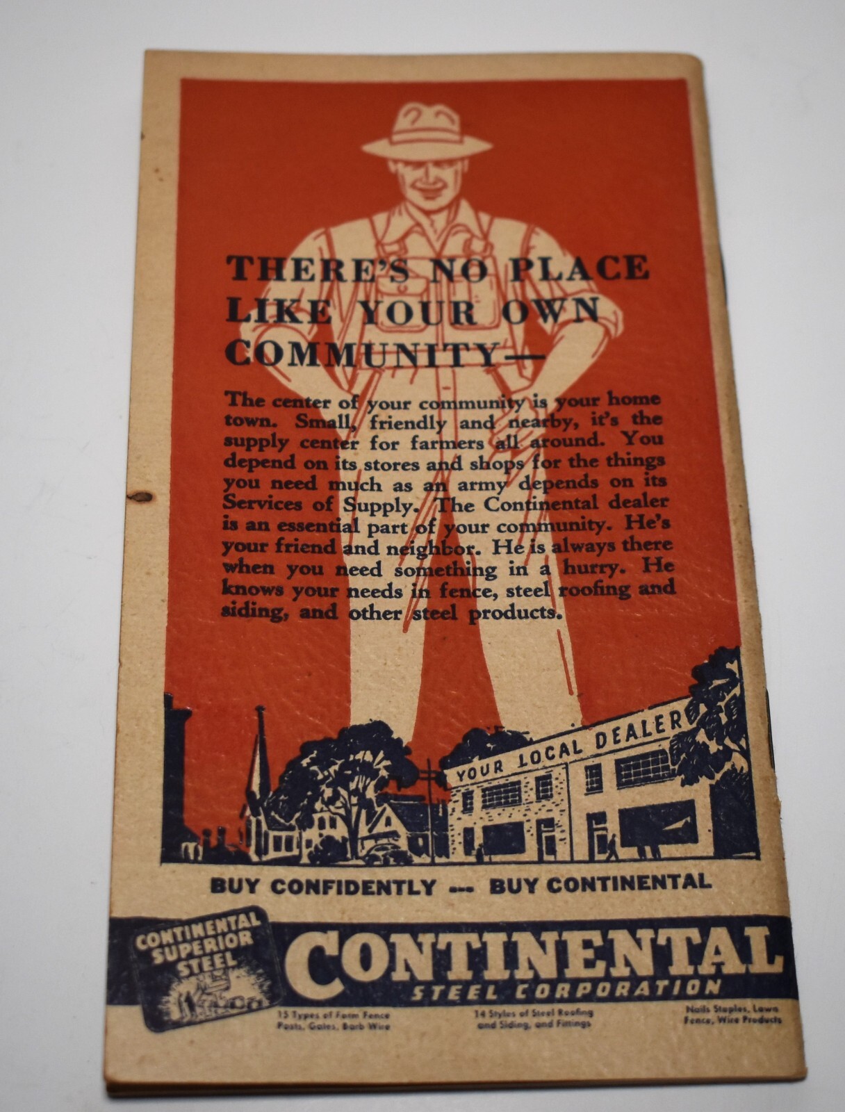 Vintage 1945 Continental Farm Livestock Record Book Co-op MONONA IA Advertising