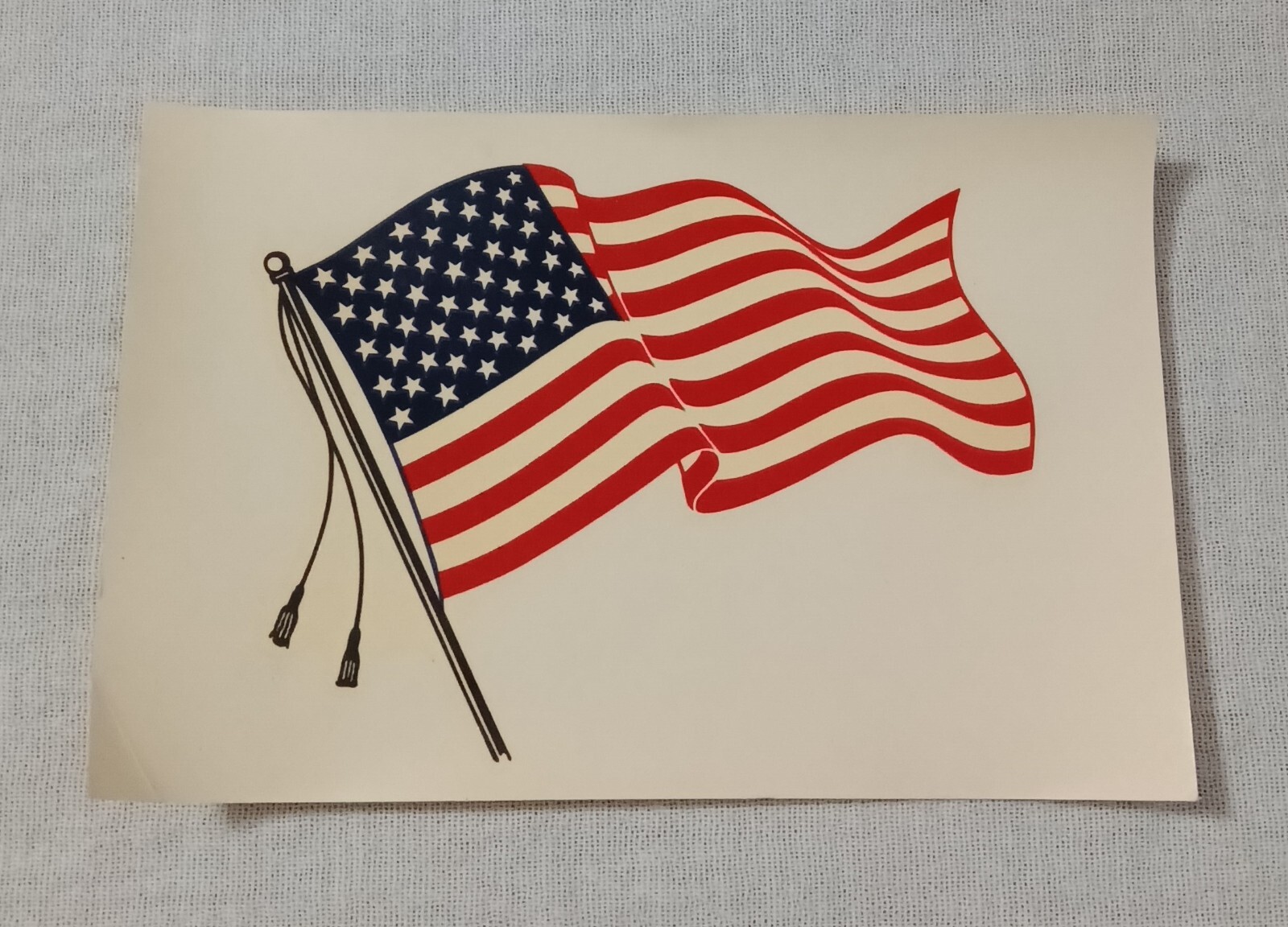 VINTAGE AMERICAN FLAG DECAL COMPLIMENTS OF YOUR NEW HOLLAND FARM EQUIPMENT