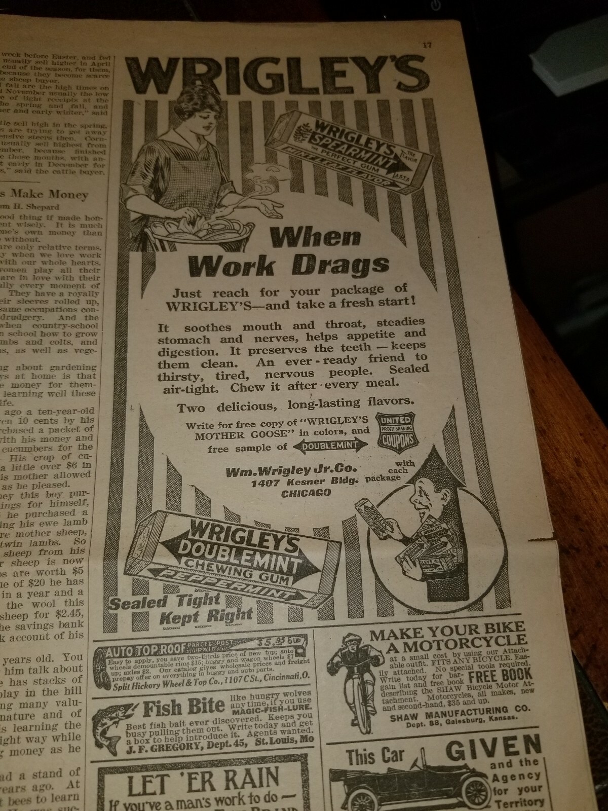 FARM and FIRESIDE The National Farm Paper 1916 Ram Head Birch Motors Da Laval