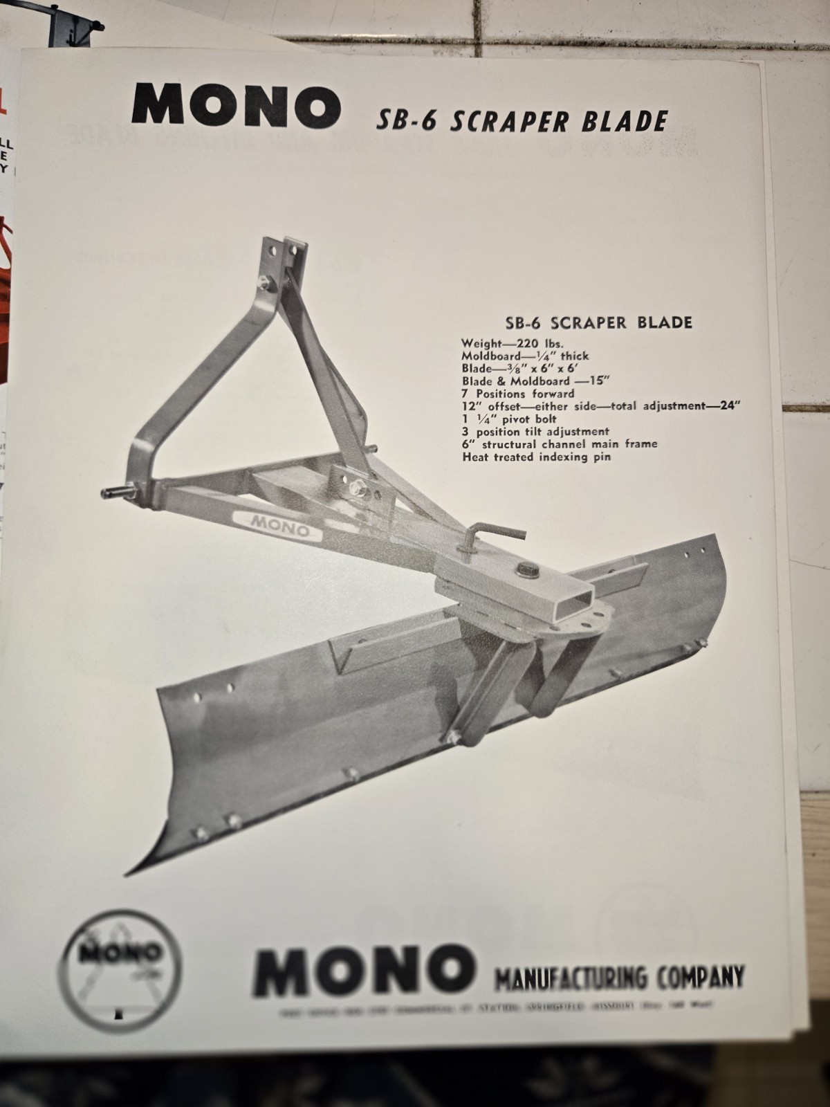 2 1970s Mono D SERIES lawn mowers AND ROTARY CUTTERS original sales BROCHURES
