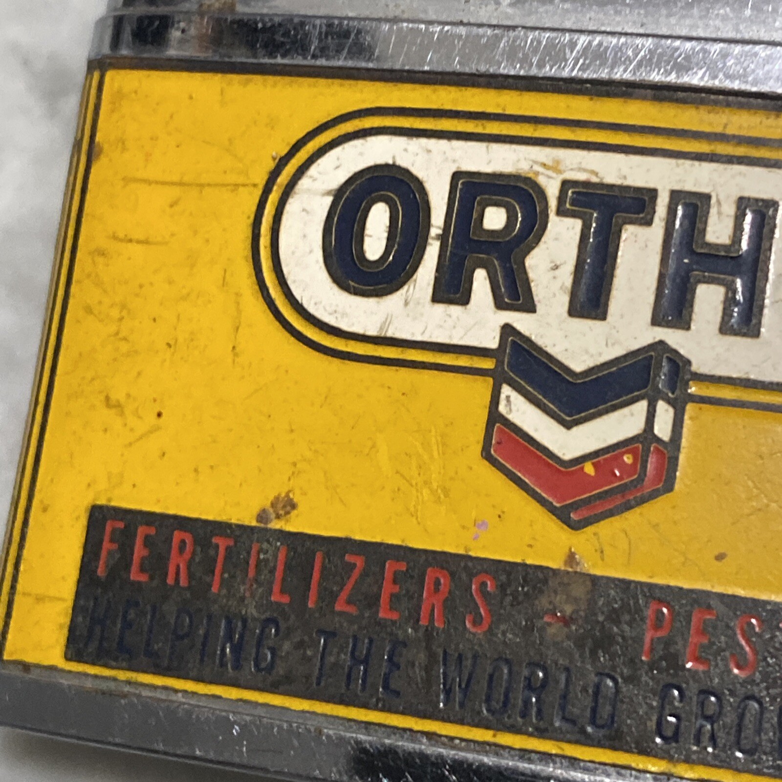 Vintage ORTHO CHEVRON FERTILIZERS PESTICIDES ADVERTISING LIGHTER Brother Lite