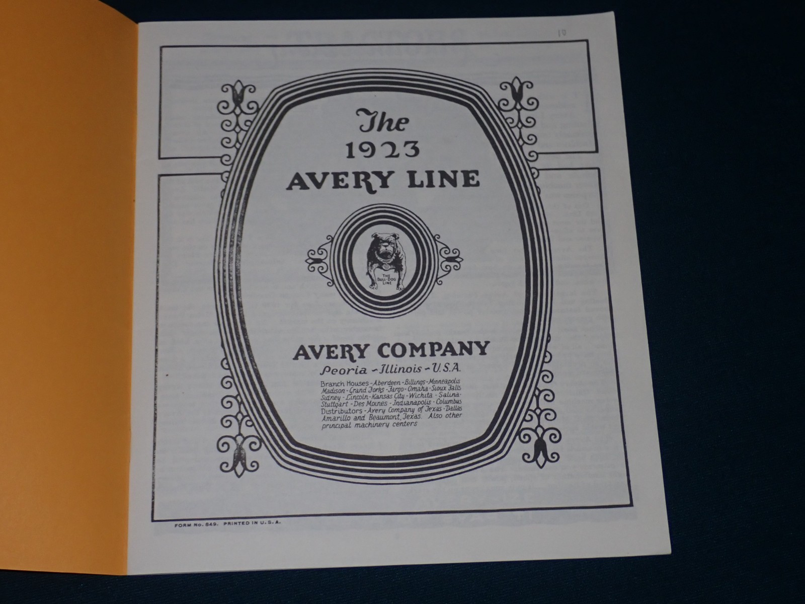 1923 Avery Tractors Brochure, The 1923 Avery Line