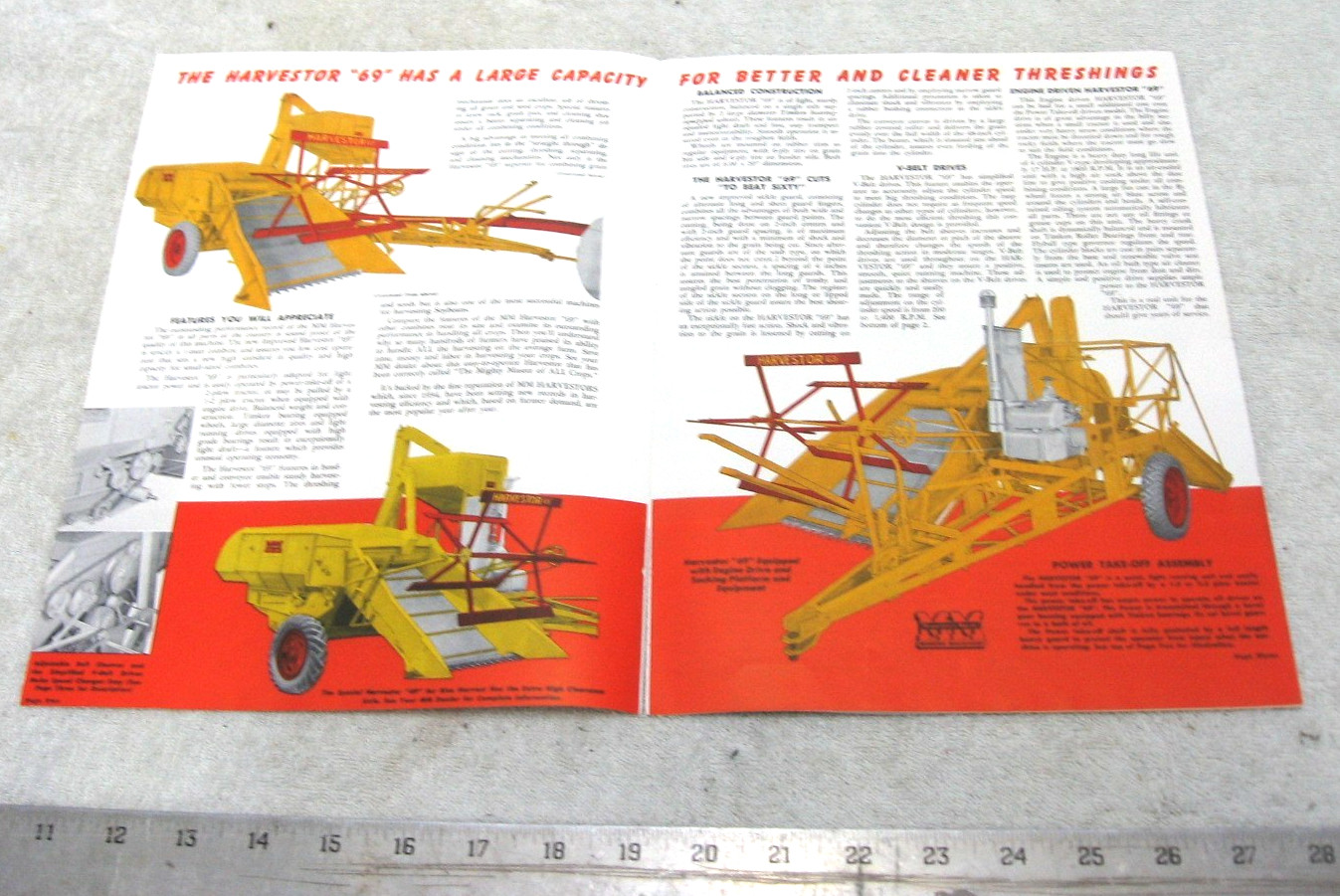 VINTAGE 1950 MINNEAPOLIS MOLINE TRACTOR HARVESTER #69 BROCHURE ORIGINAL