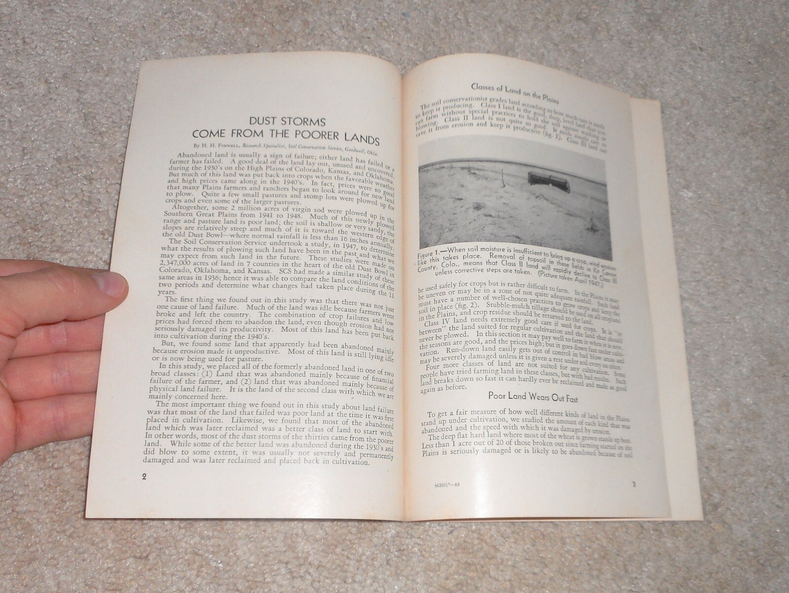1949 US Department of Agriculture Dust Storms Come From Poorer Lands Brochure