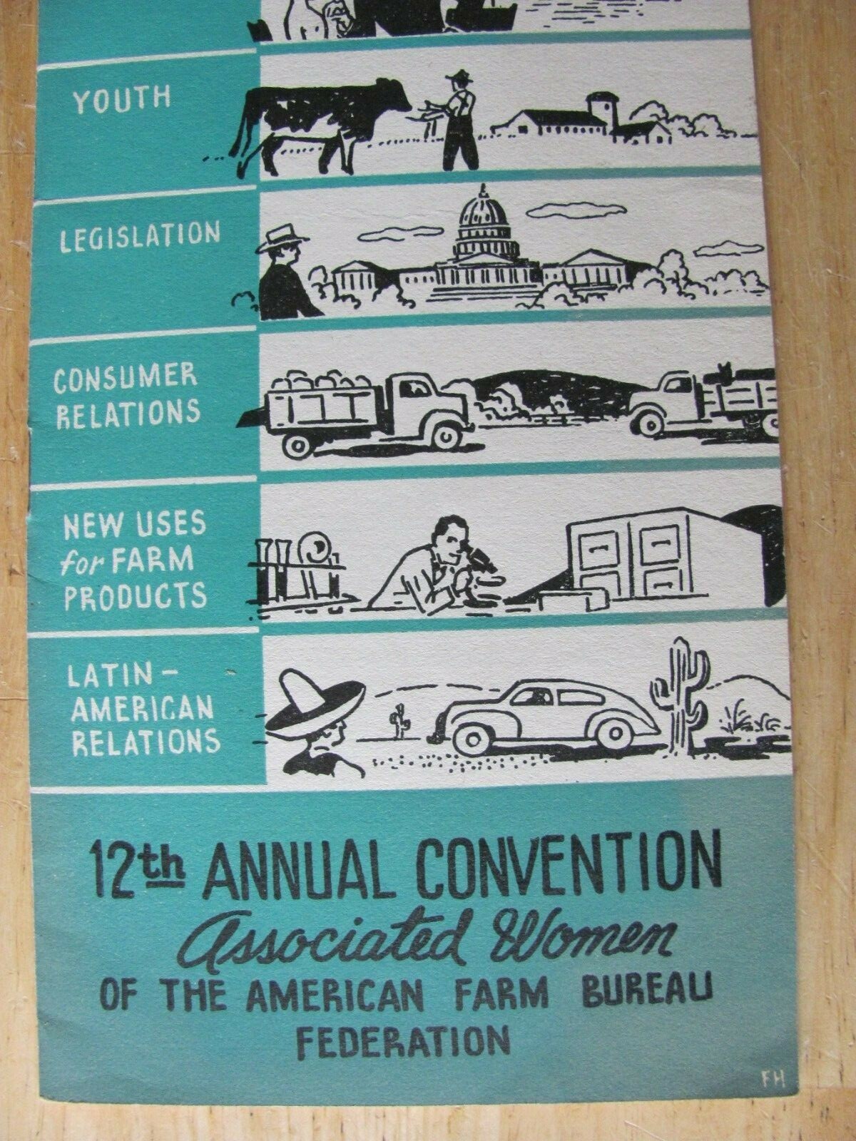 1946 WOMEN OF AMERICAN FARM BUREAU CONVENTION PROGRAM SAN FRANCISCO & REPORT