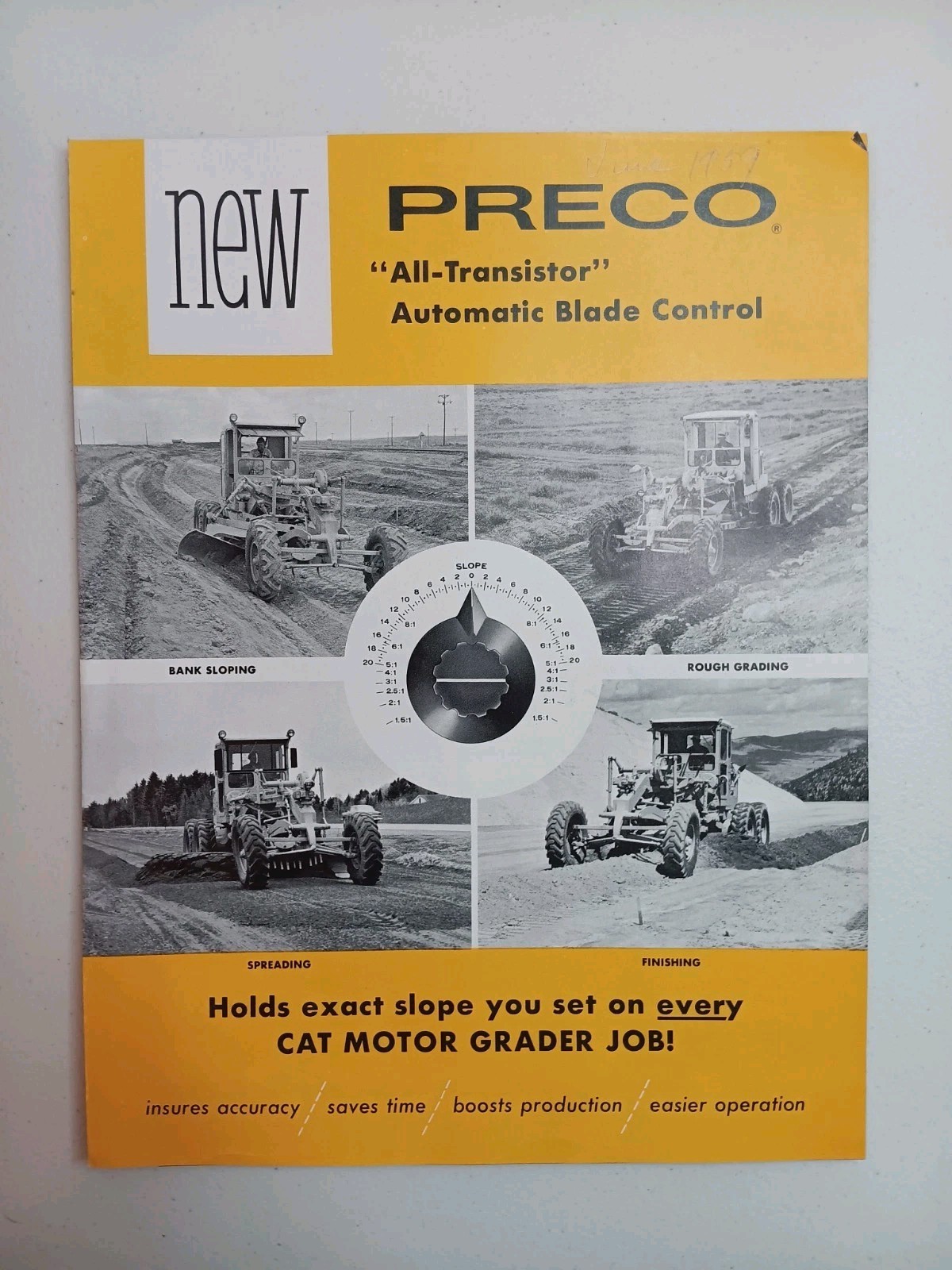 Vintage Preco 1950s All Transistor Automatic Blade Control Foldout Brochure