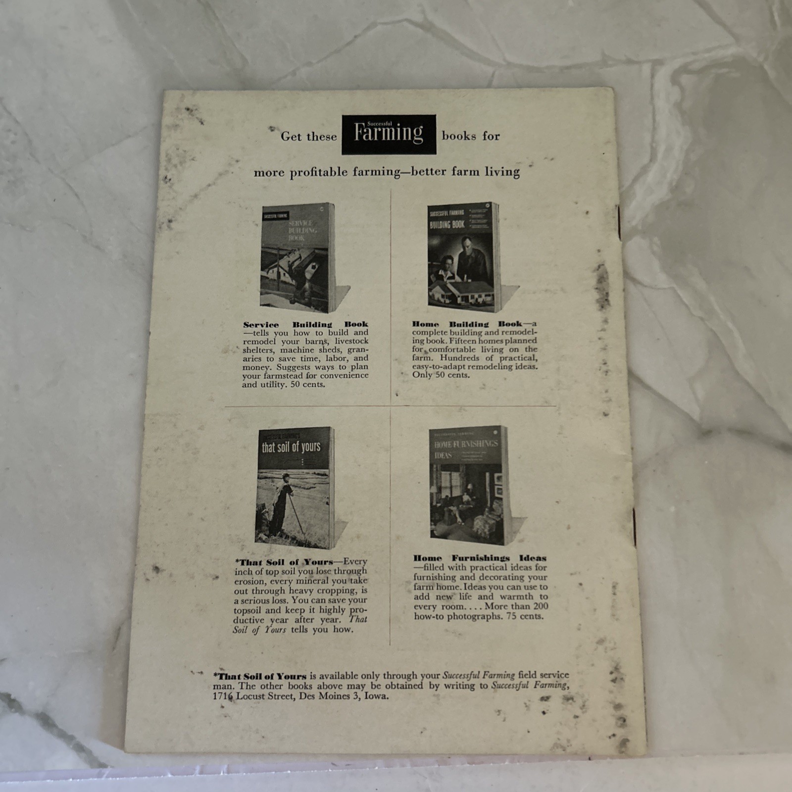 1940&rsquo;s SUCCESSFUL FARMING MAGAZINE PROMO SAMPLER 51 PGS F
