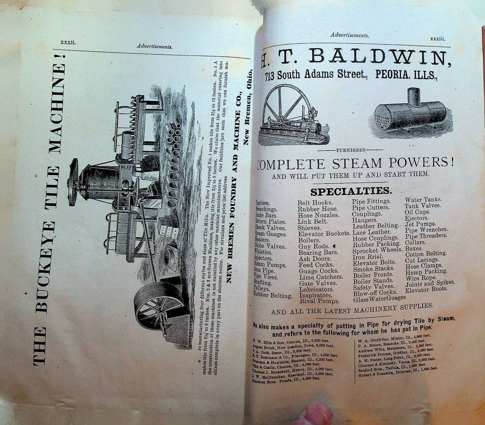 Drainage & Farm Journal Magazine October 1884 Machinery Ads Telephone