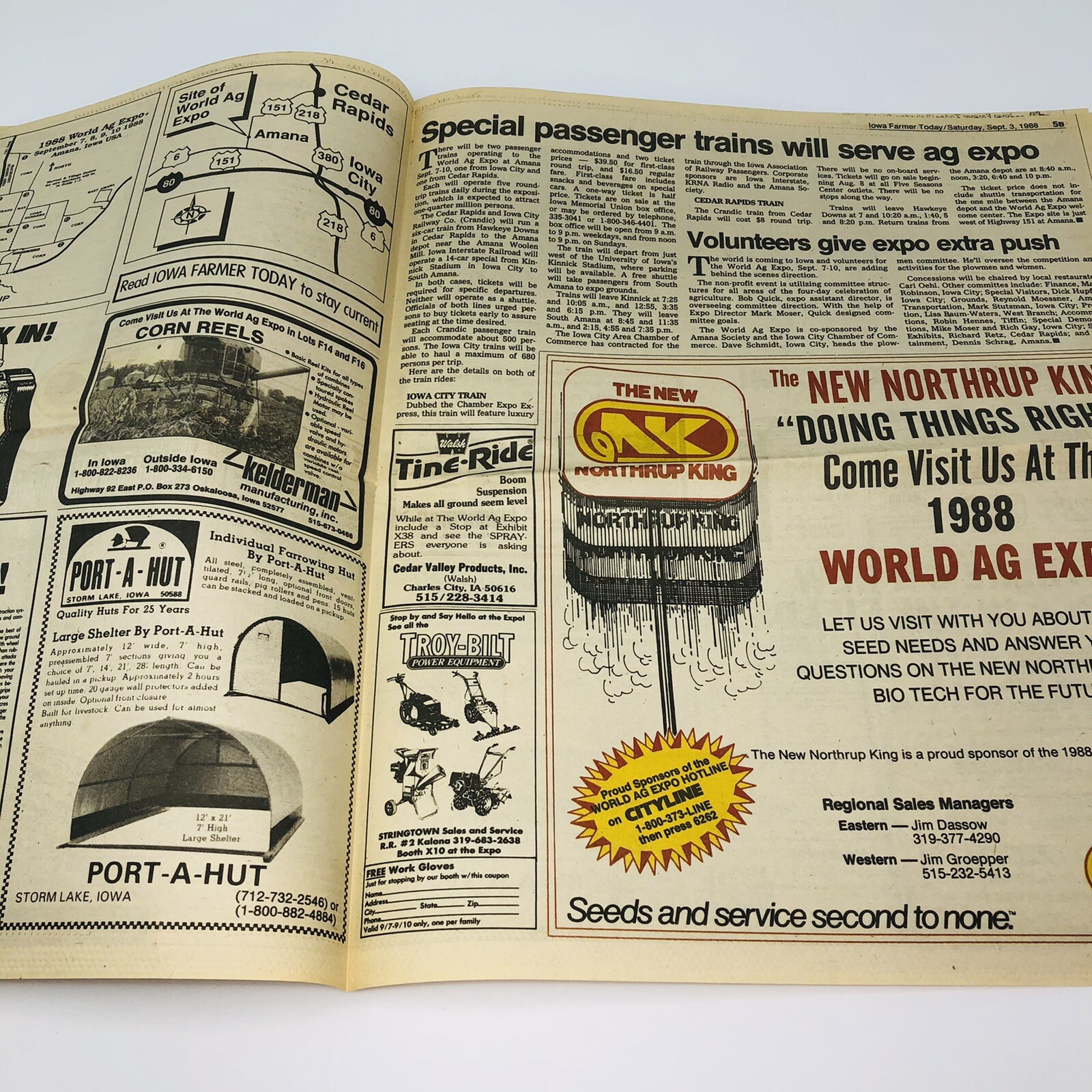 World Ag Expo 1988 Iowa Farmer Today Newspaper Pullout Advertising Paper