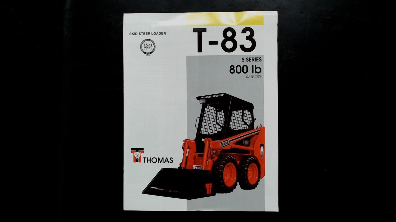 Thomas T-83 S Series Skid-Steer Loader Brochure Vintage 1984